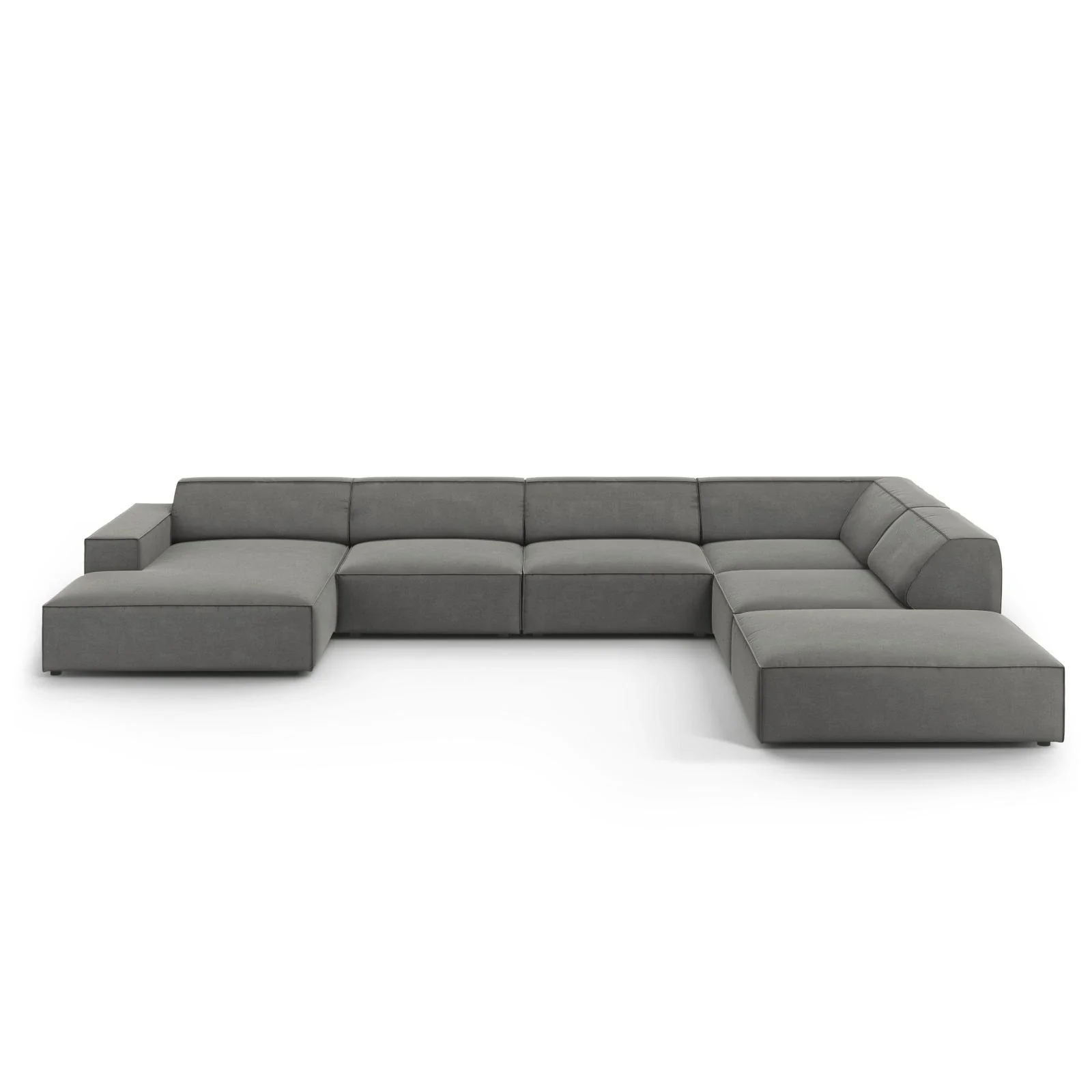 Jodie 7-Sitzer Panorama-Ecksofa, Rechte Seite, aus Samt oder Strukturstoff, 364x262 cm - Image 21