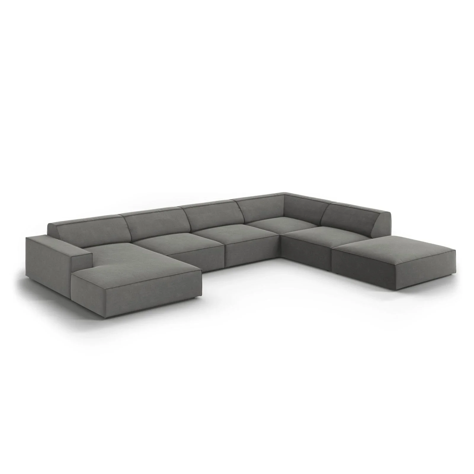 Jodie 7-Sitzer Panorama-Ecksofa, Rechte Seite, aus Samt oder Strukturstoff, 364x262 cm - Image 23