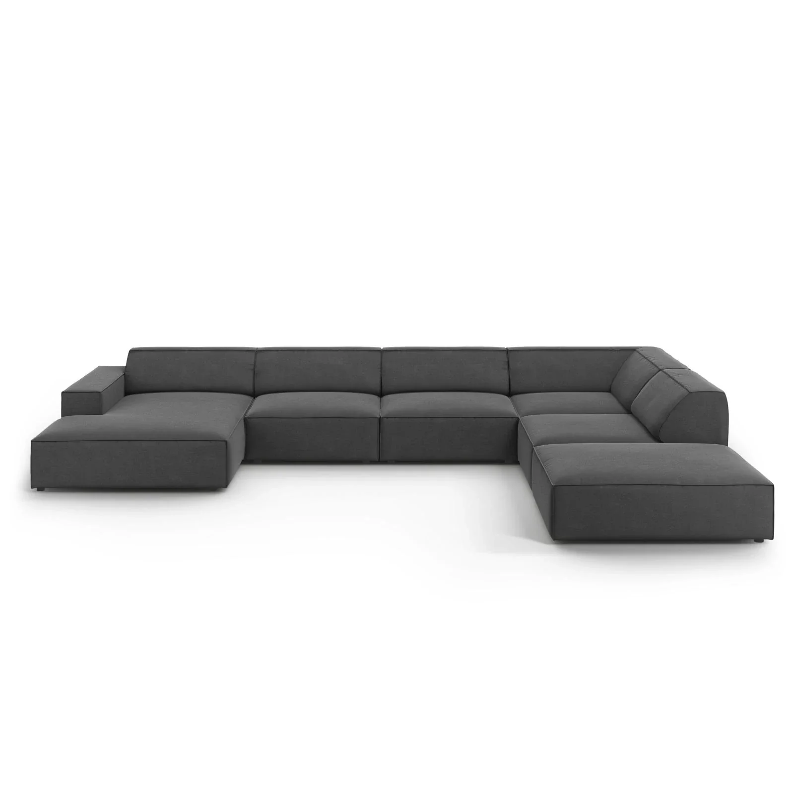 Jodie 7-Sitzer Panorama-Ecksofa, Rechte Seite, aus Samt oder Strukturstoff, 364x262 cm - Image 26