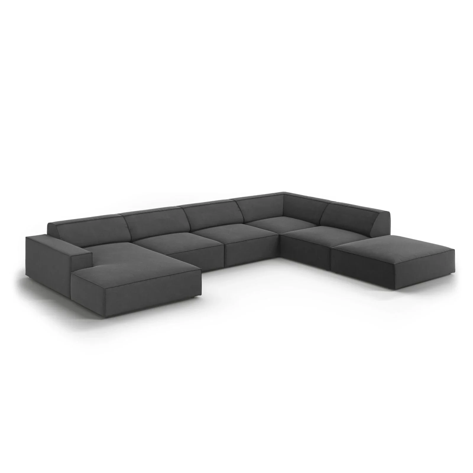 Jodie 7-Sitzer Panorama-Ecksofa, Rechte Seite, aus Samt oder Strukturstoff, 364x262 cm - Image 28