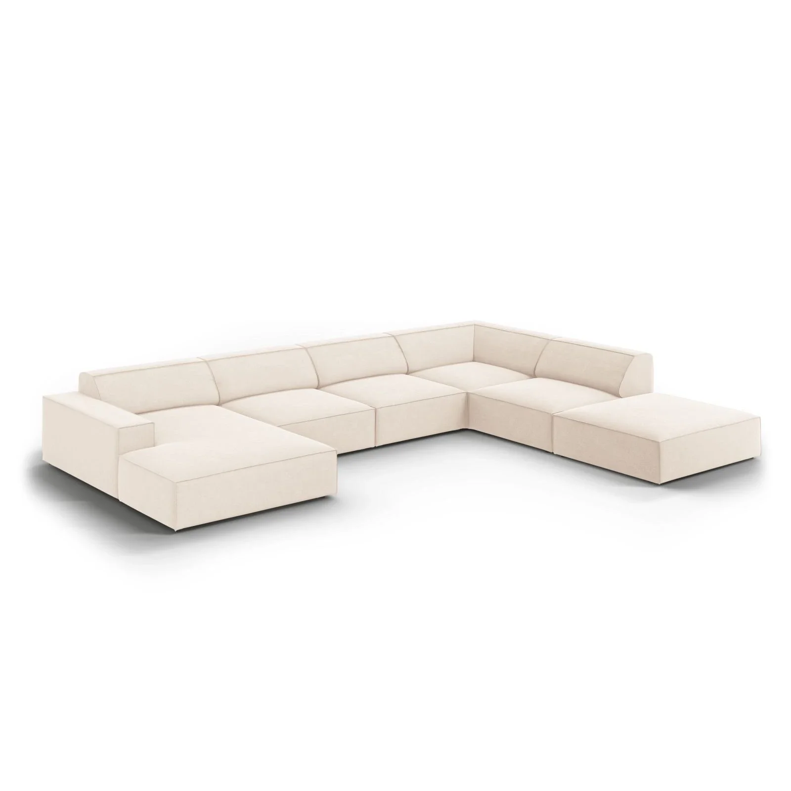Jodie 7-Sitzer Panorama-Ecksofa, Rechte Seite, aus Samt oder Strukturstoff, 364x262 cm - Image 3