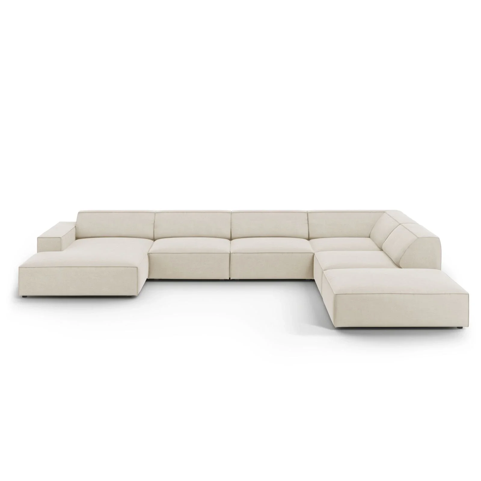 Jodie 7-Sitzer Panorama-Ecksofa, Rechte Seite, aus Samt oder Strukturstoff, 364x262 cm - Image 36