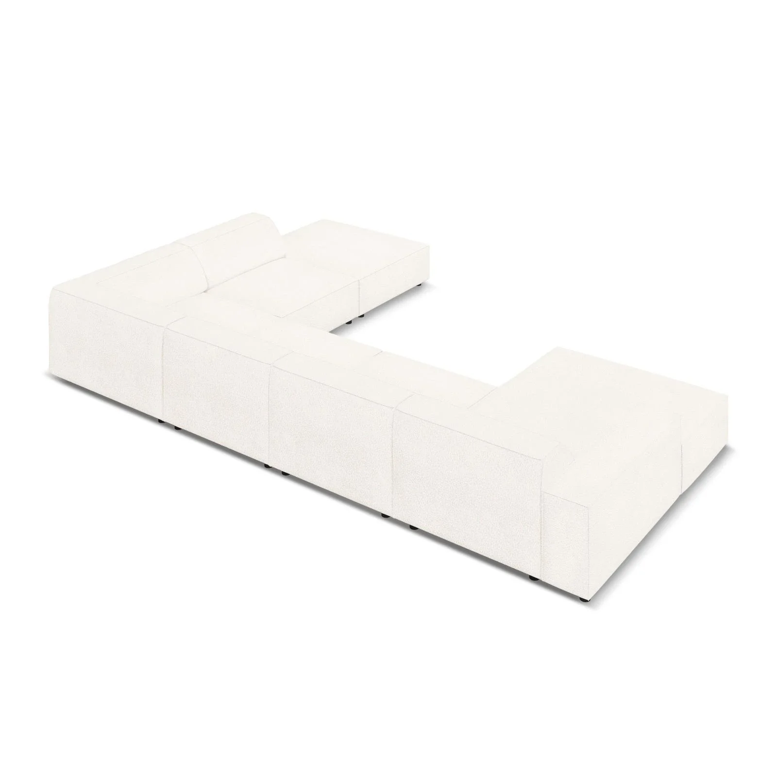 Jodie 7-Sitzer Panorama-Ecksofa, Rechte Seite, aus Samt oder Strukturstoff, 364x262 cm - Image 45