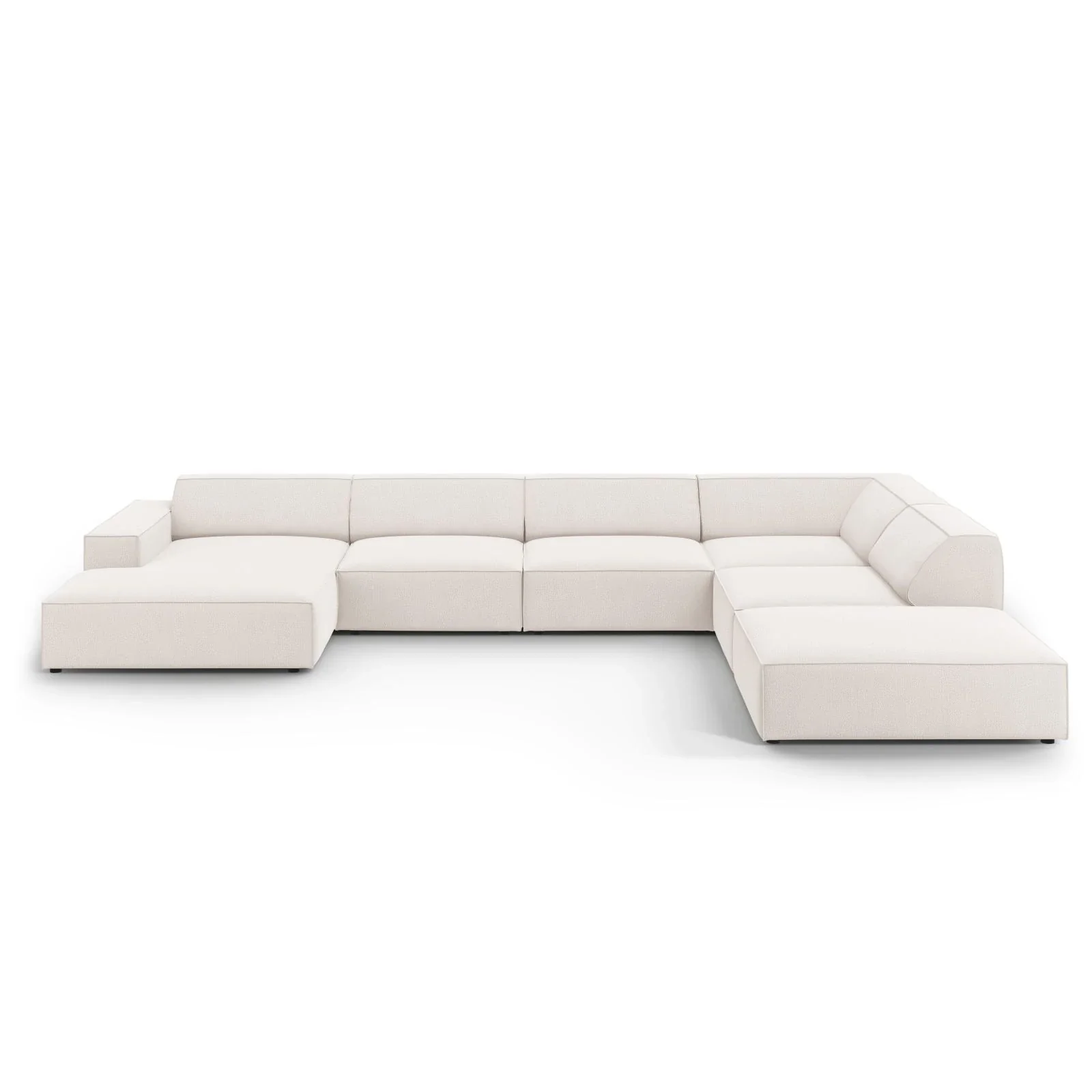 Jodie 7-Sitzer Panorama-Ecksofa, Rechte Seite, aus Samt oder Strukturstoff, 364x262 cm - Image 48