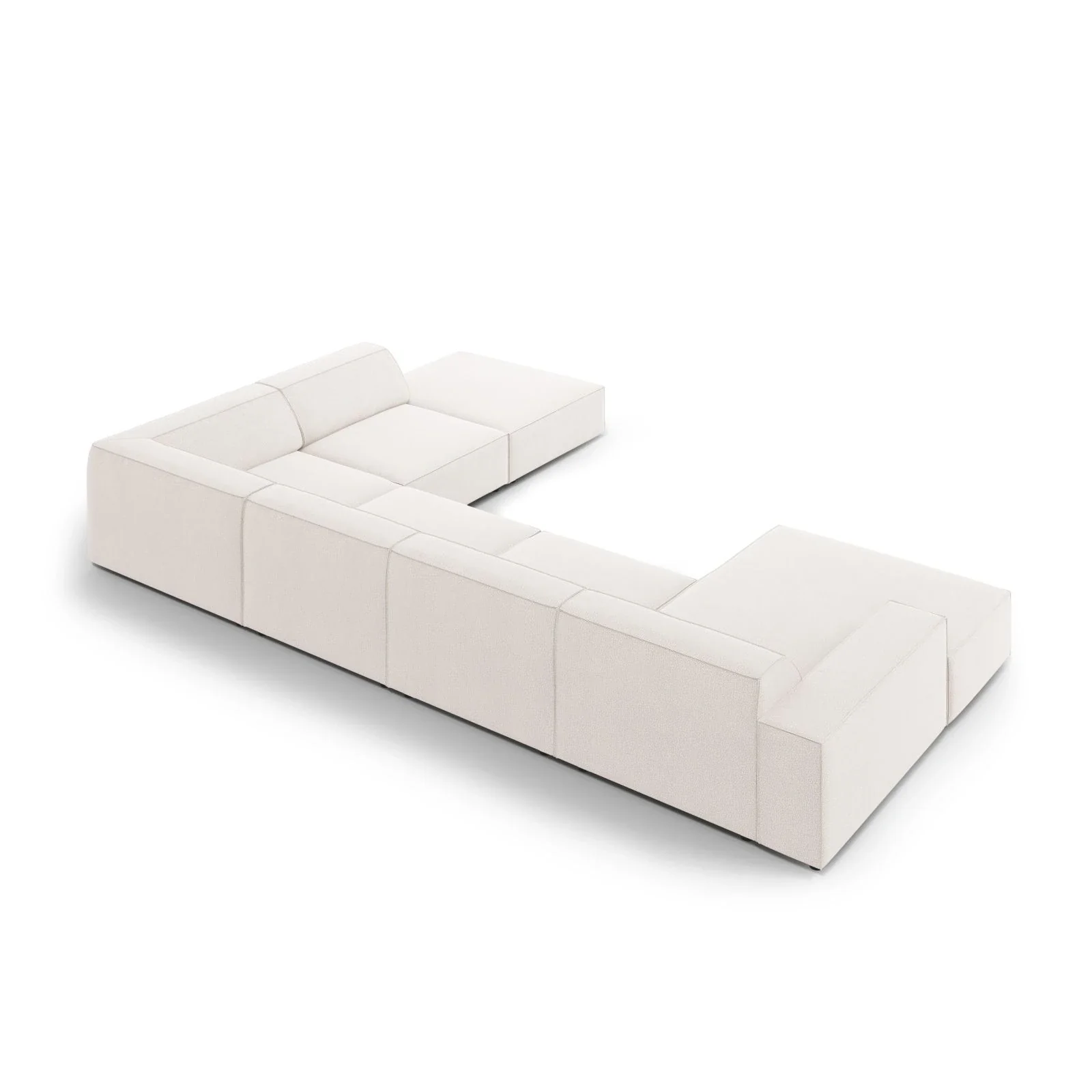 Jodie 7-Sitzer Panorama-Ecksofa, Rechte Seite, aus Samt oder Strukturstoff, 364x262 cm - Image 50