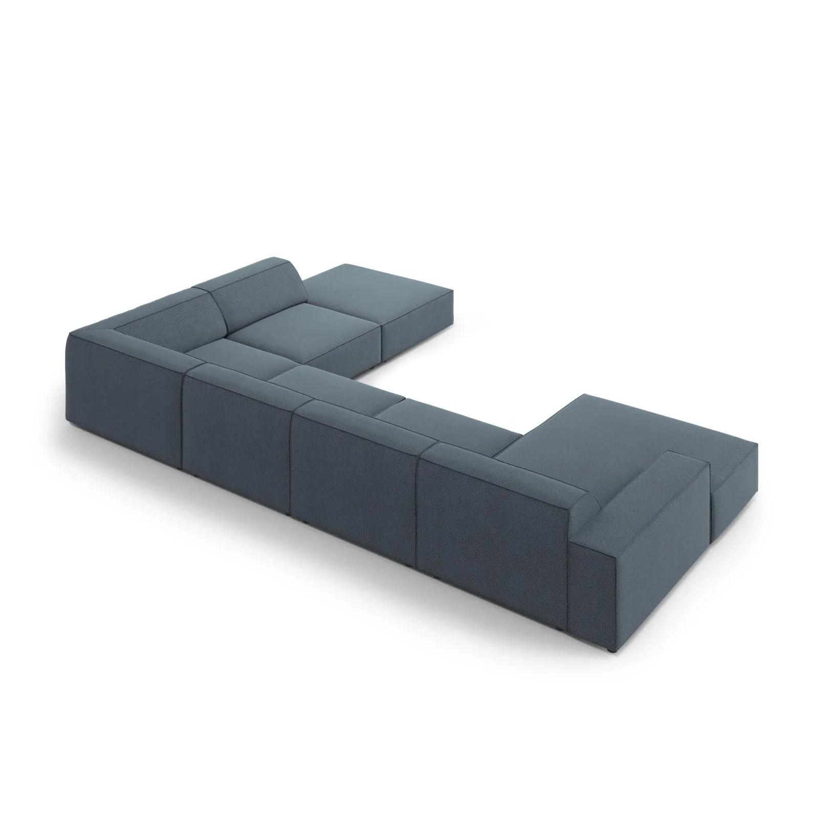 Jodie 7-Sitzer Panorama-Ecksofa, Rechte Seite, aus Samt oder Strukturstoff, 364x262 cm - Image 62
