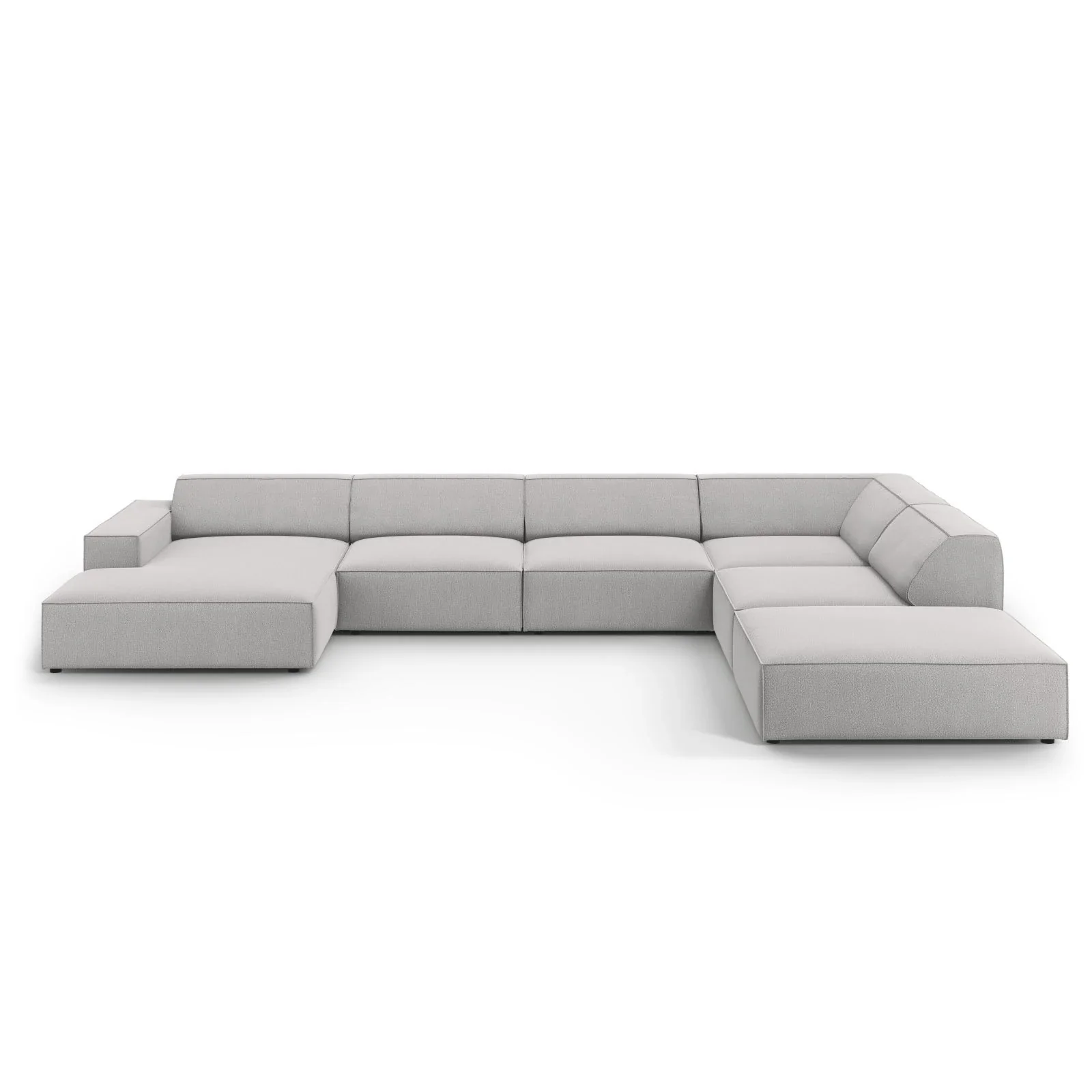 Jodie 7-Sitzer Panorama-Ecksofa, Rechte Seite, aus Samt oder Strukturstoff, 364x262 cm - Image 65
