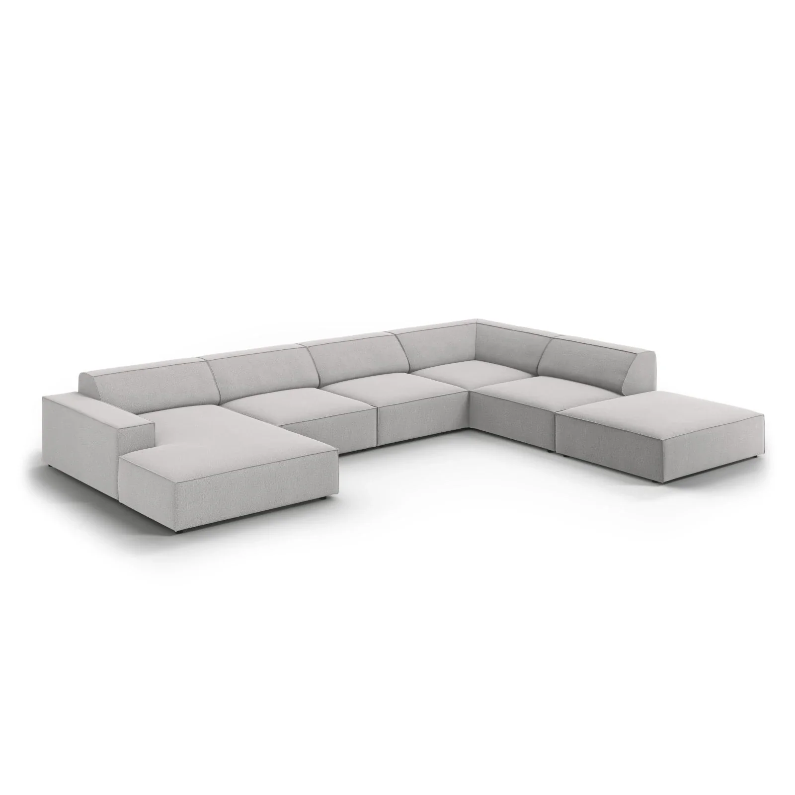 Jodie 7-Sitzer Panorama-Ecksofa, Rechte Seite, aus Samt oder Strukturstoff, 364x262 cm - Image 67
