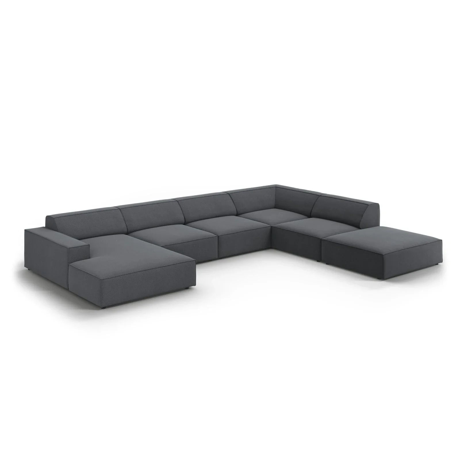Jodie 7-Sitzer Panorama-Ecksofa, Rechte Seite, aus Samt oder Strukturstoff, 364x262 cm - Image 73