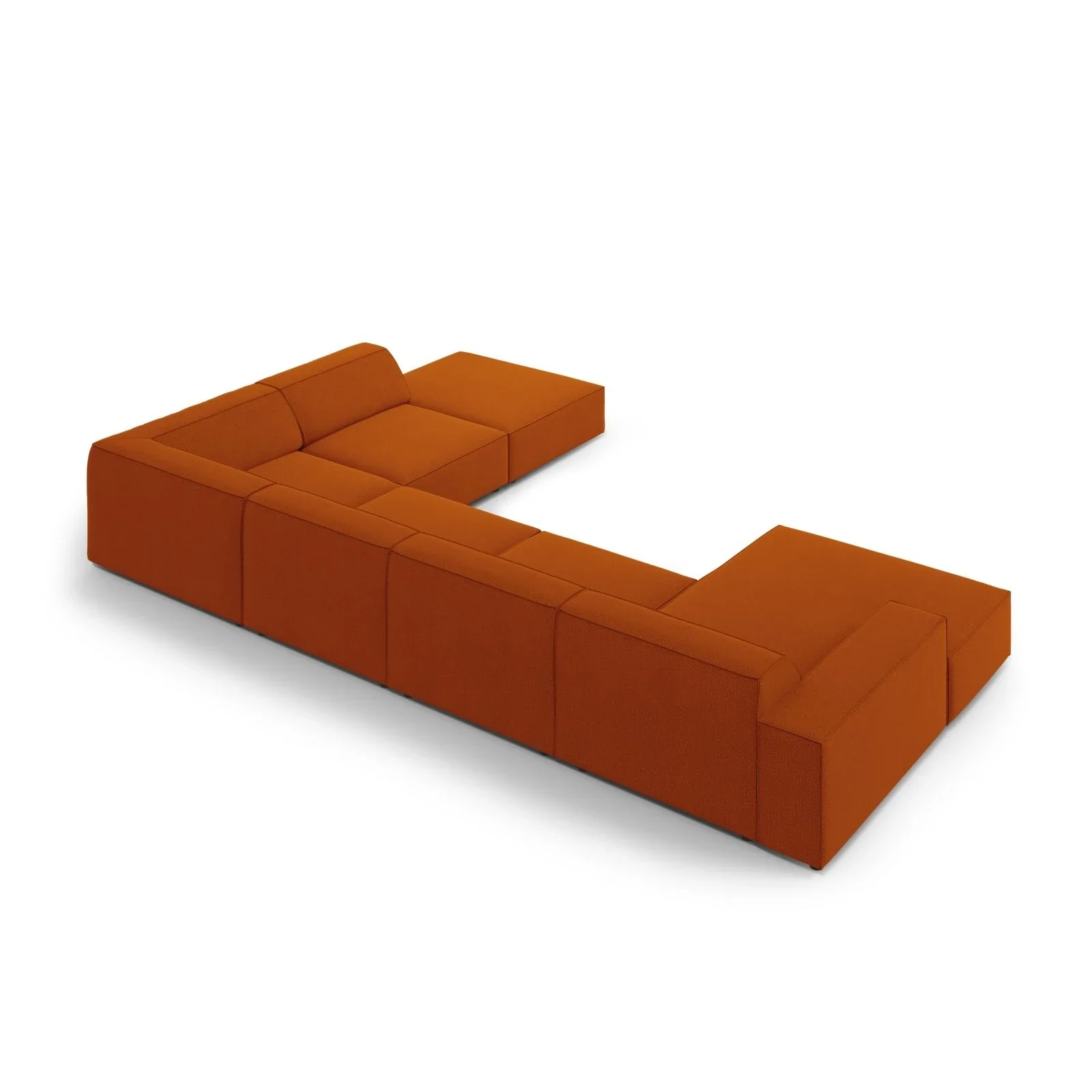 Jodie 7-Sitzer Panorama-Ecksofa, Rechte Seite, aus Samt oder Strukturstoff, 364x262 cm - Image 86