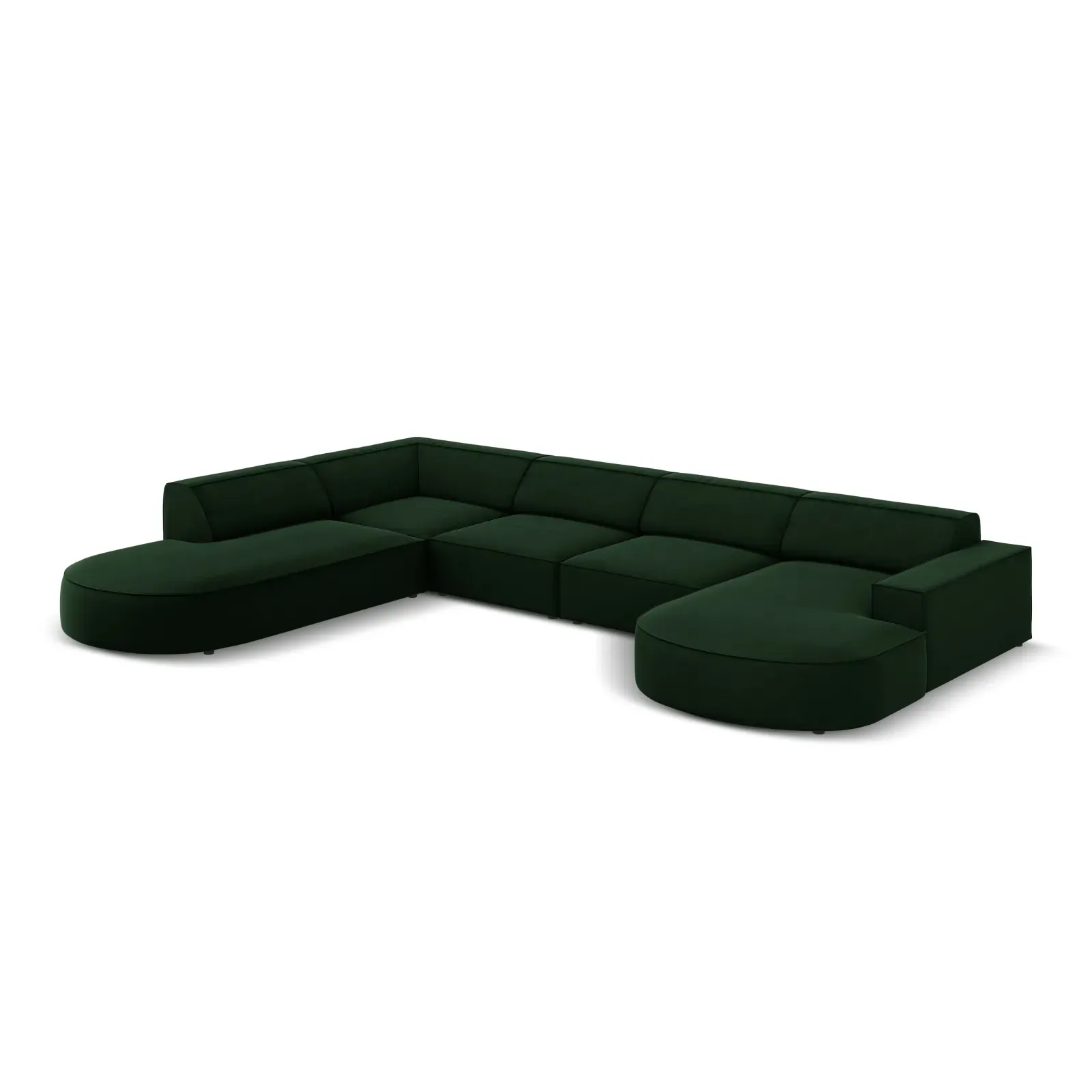 Jodie 7-Sitzer Panorama-Sofa Links aus Samt, Strukturstoff oder Bouclé, 364 cm - Image 13