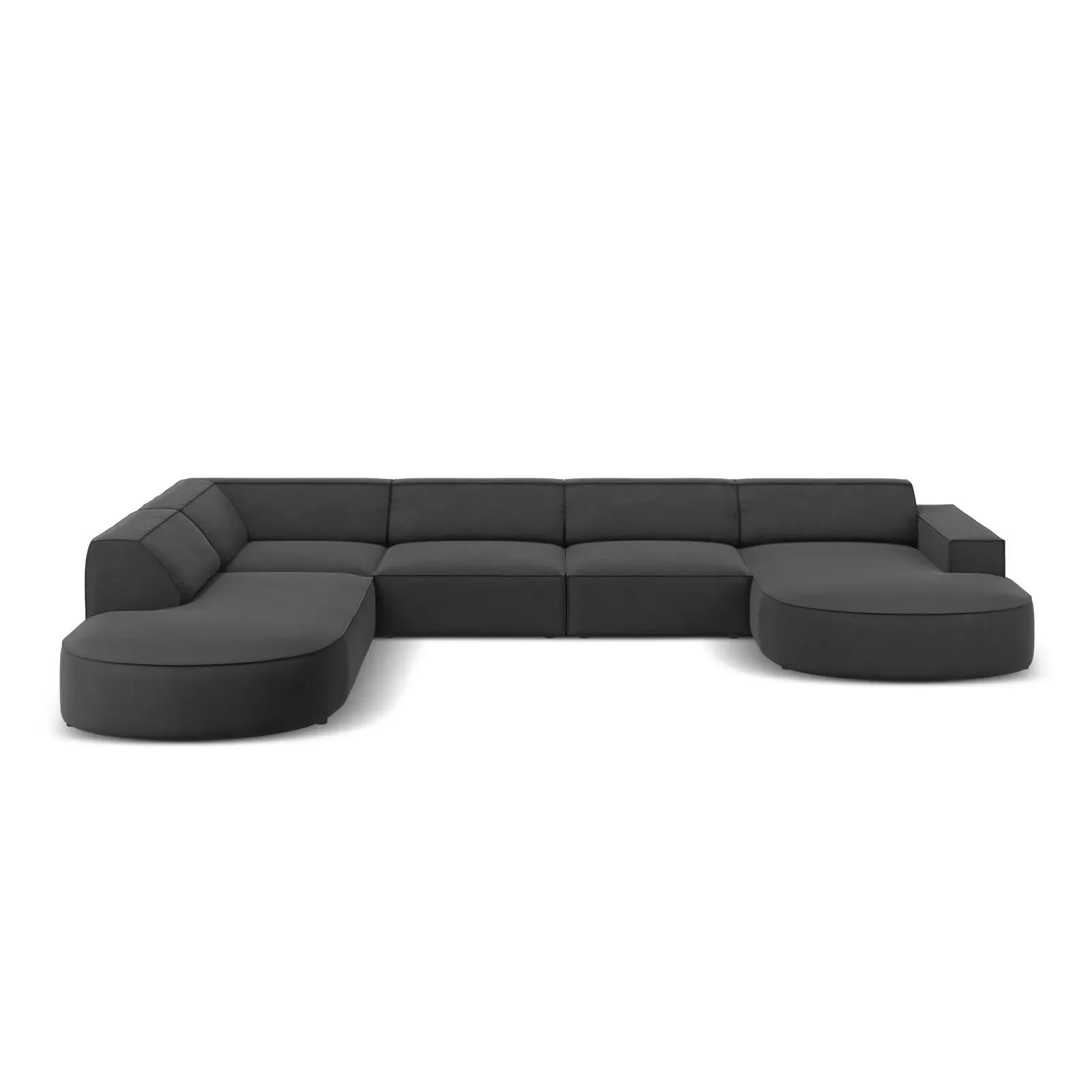 Jodie 7-Sitzer Panorama-Sofa Links aus Samt, Strukturstoff oder Bouclé, 364 cm - Image 26