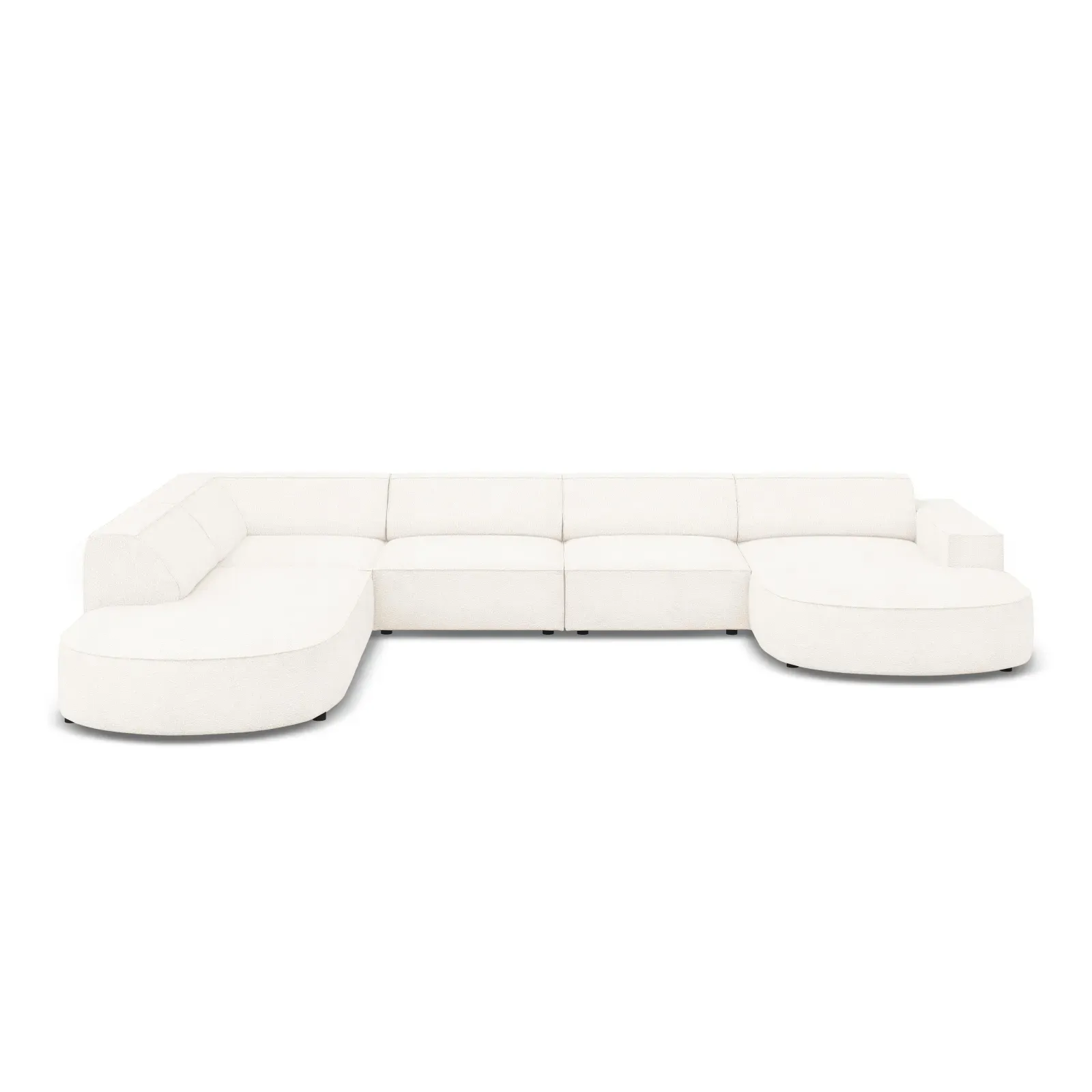 Jodie 7-Sitzer Panorama-Sofa Links aus Samt, Strukturstoff oder Bouclé, 364 cm - Image 42