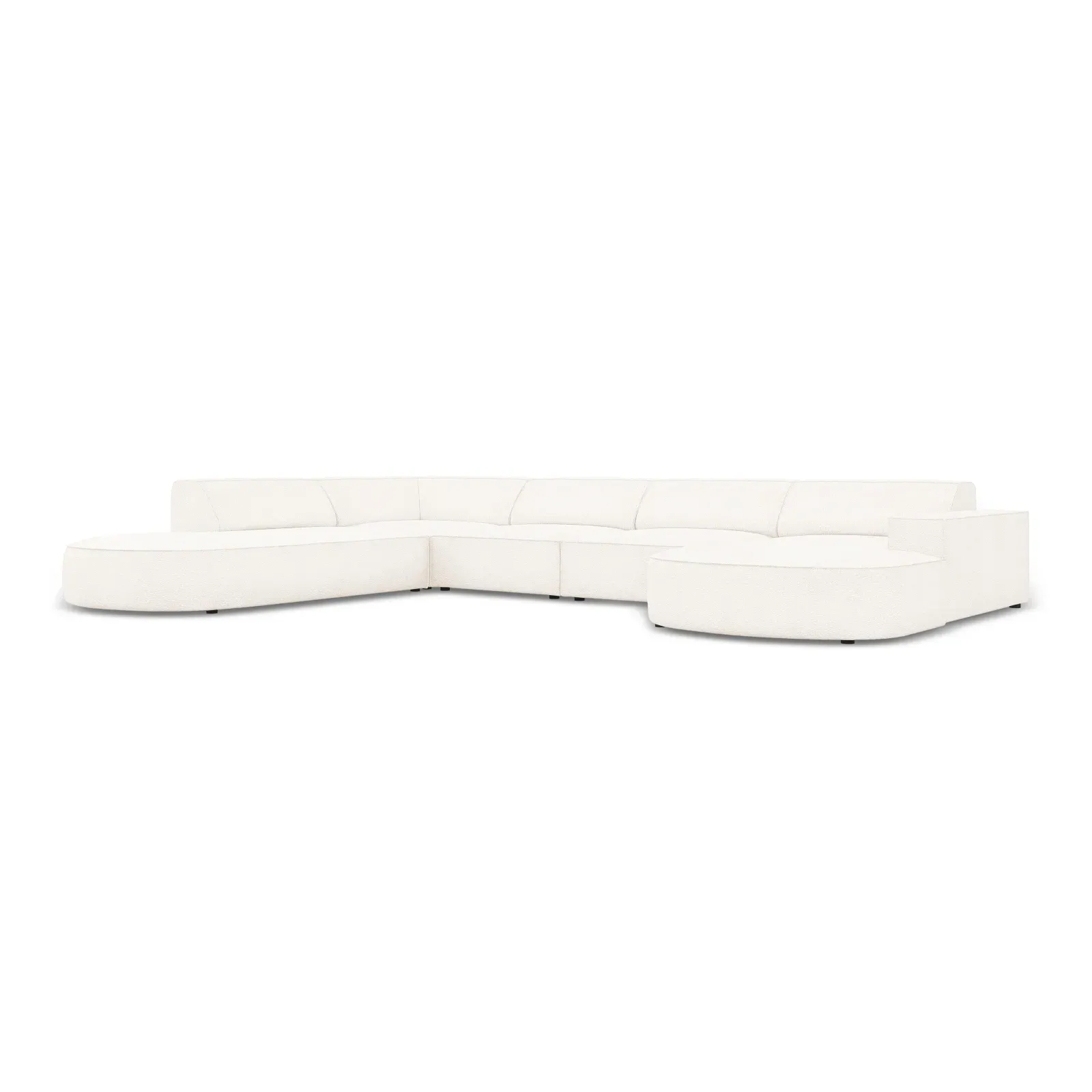 Jodie 7-Sitzer Panorama-Sofa Links aus Samt, Strukturstoff oder Bouclé, 364 cm - Image 44