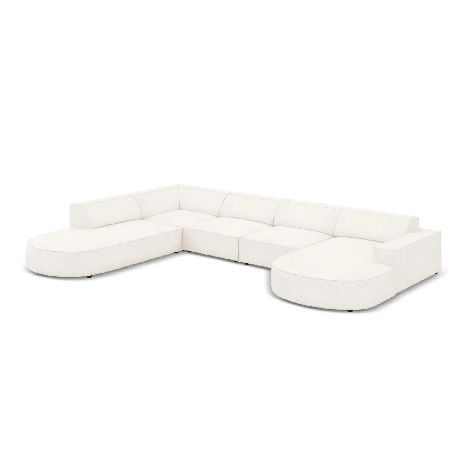 Jodie 7-Sitzer Panorama-Sofa Links aus Samt, Strukturstoff oder Bouclé, 364 cm - Image 45