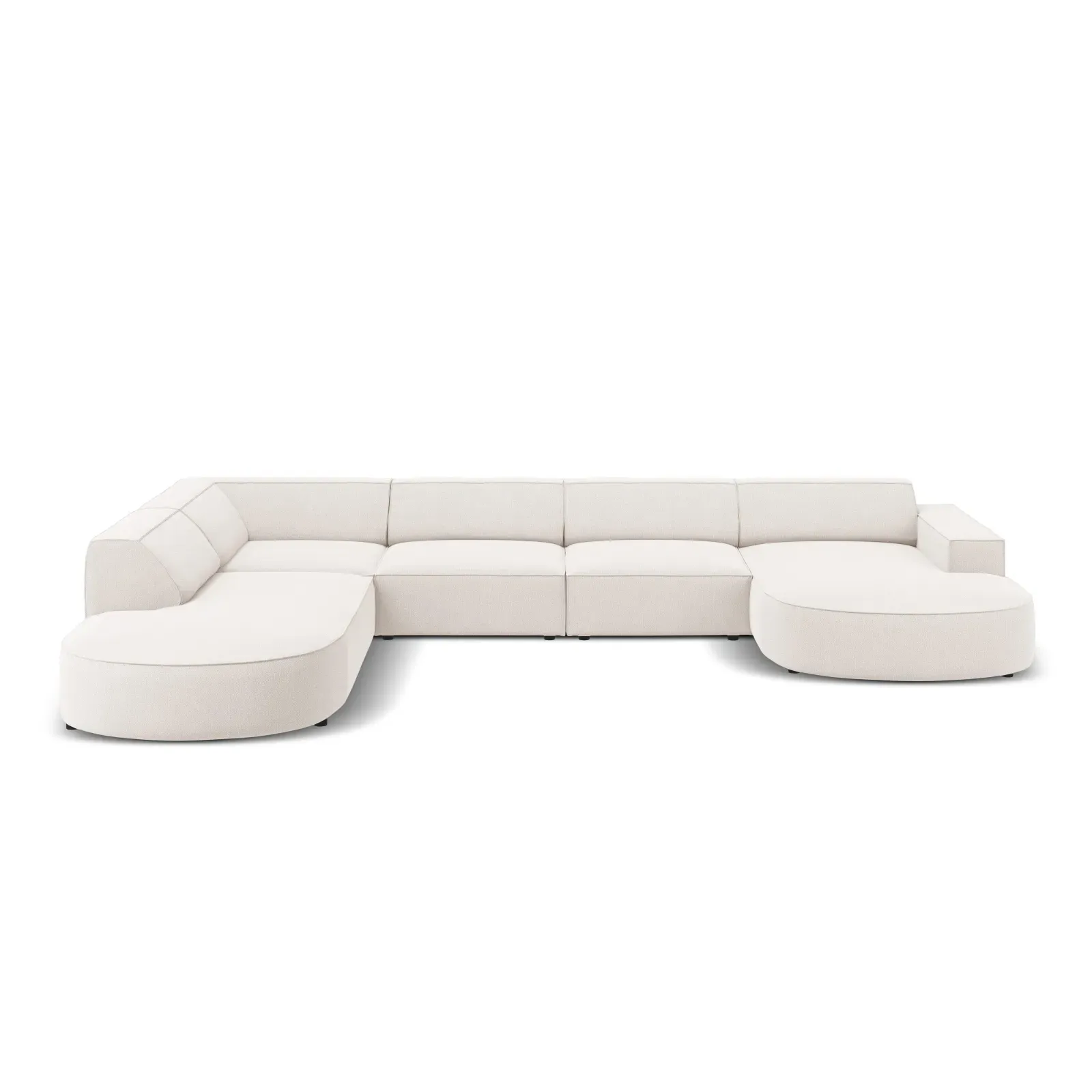 Jodie 7-Sitzer Panorama-Sofa Links aus Samt, Strukturstoff oder Bouclé, 364 cm - Image 48