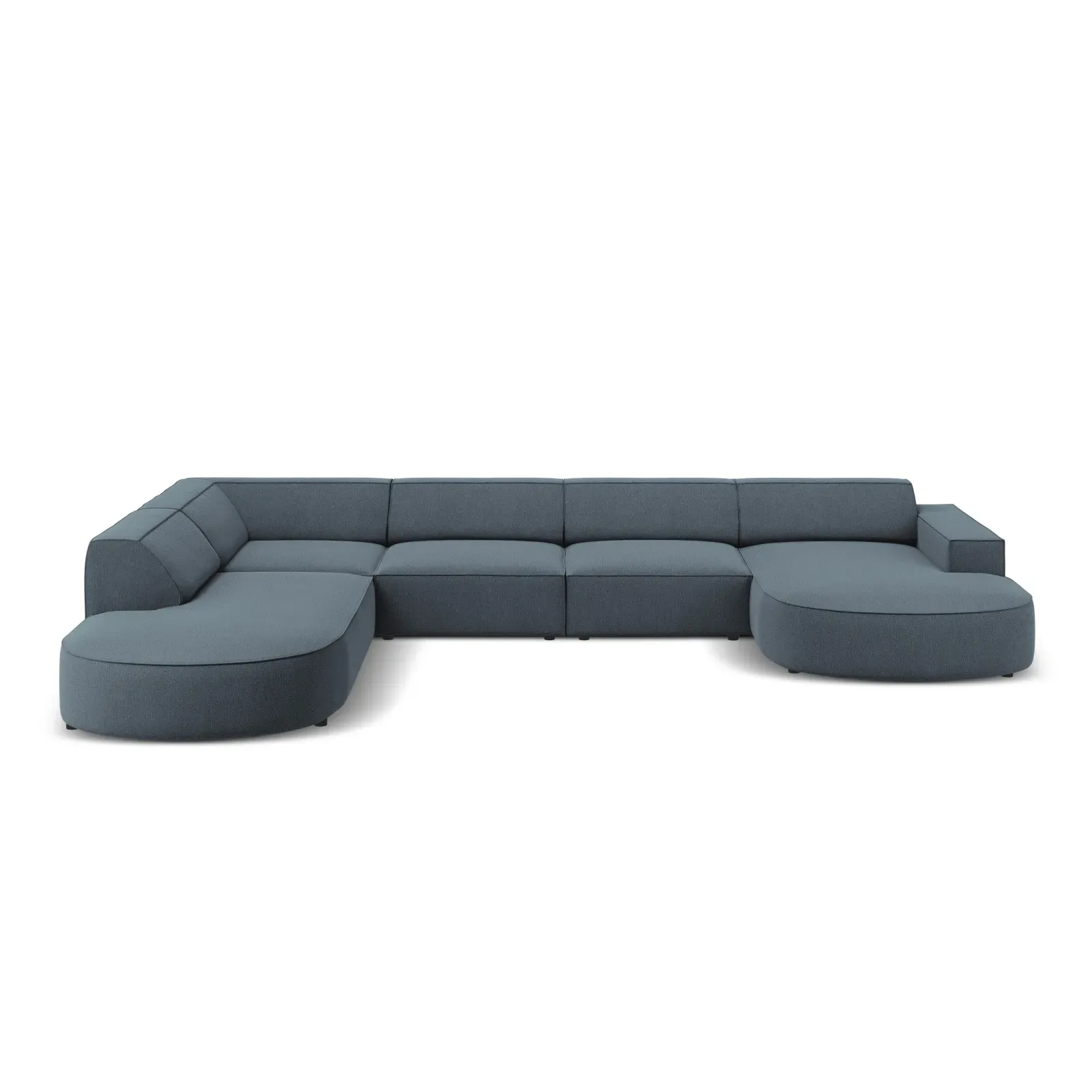 Jodie 7-Sitzer Panorama-Sofa Links aus Samt, Strukturstoff oder Bouclé, 364 cm - Image 57