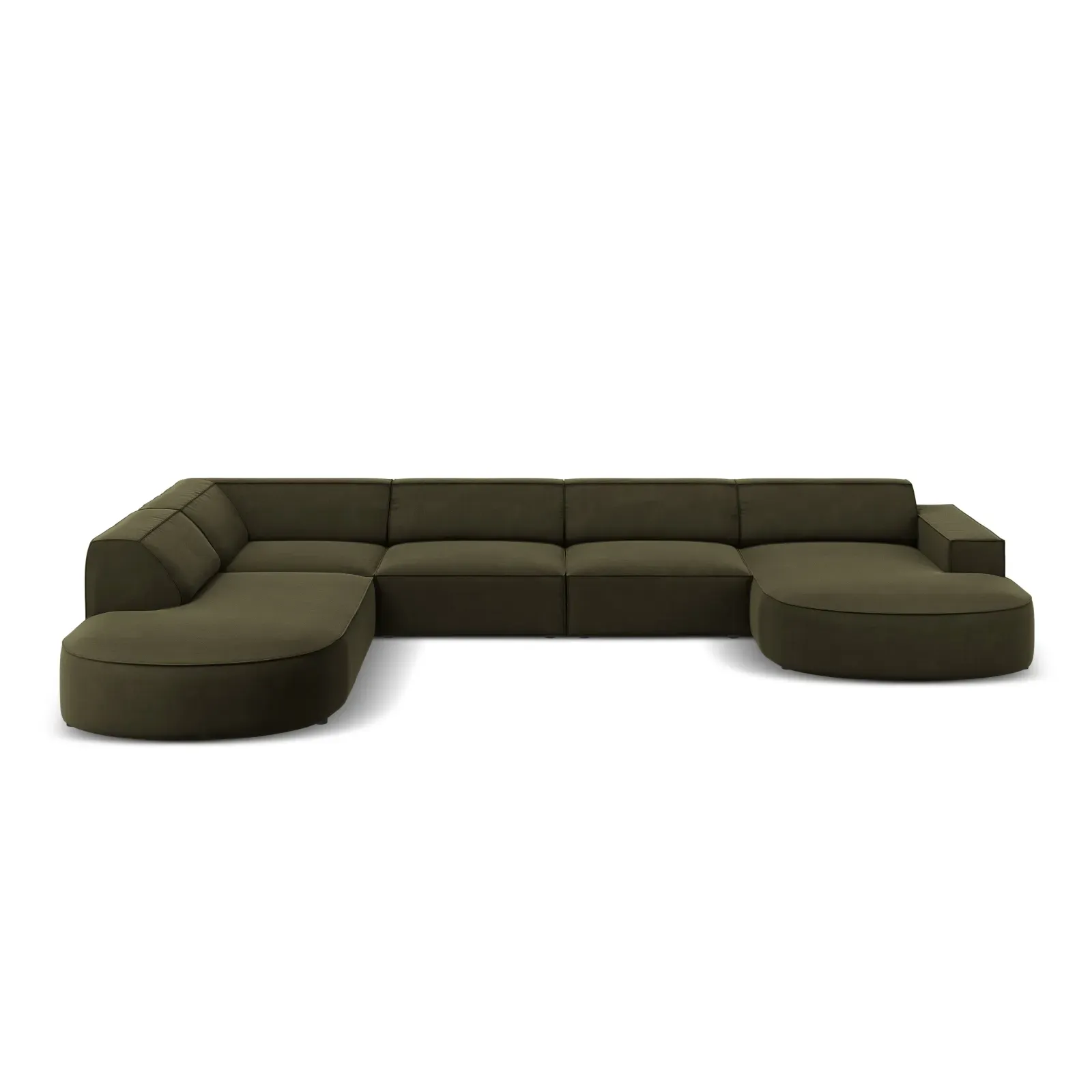 Jodie 7-Sitzer Panorama-Sofa Links aus Samt, Strukturstoff oder Bouclé, 364 cm - Image 6