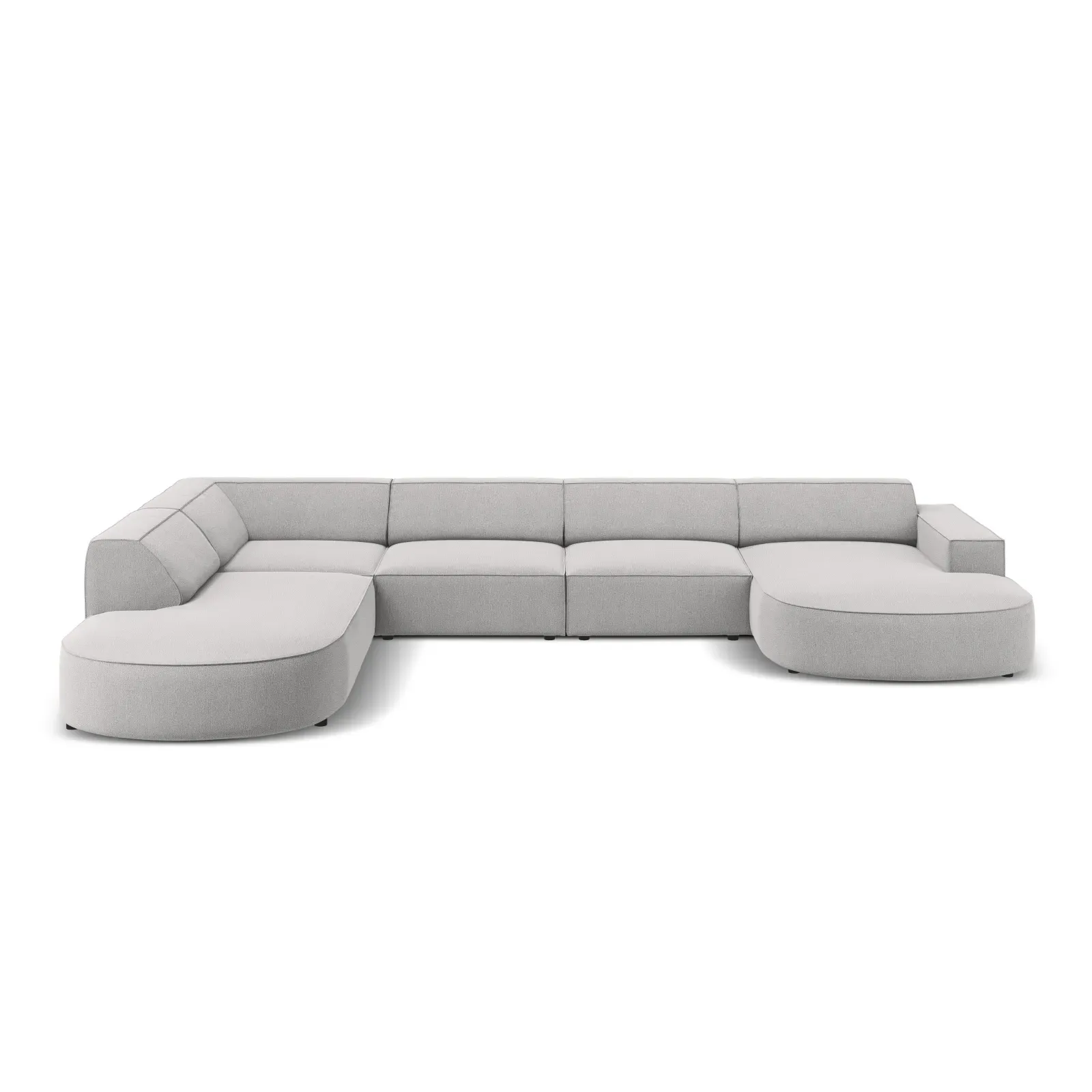 Jodie 7-Sitzer Panorama-Sofa Links aus Samt, Strukturstoff oder Bouclé, 364 cm - Image 62