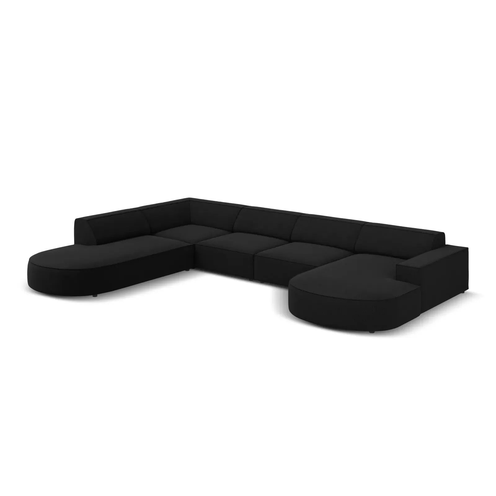 Jodie 7-Sitzer Panorama-Sofa Links aus Samt, Strukturstoff oder Bouclé, 364 cm - Image 74
