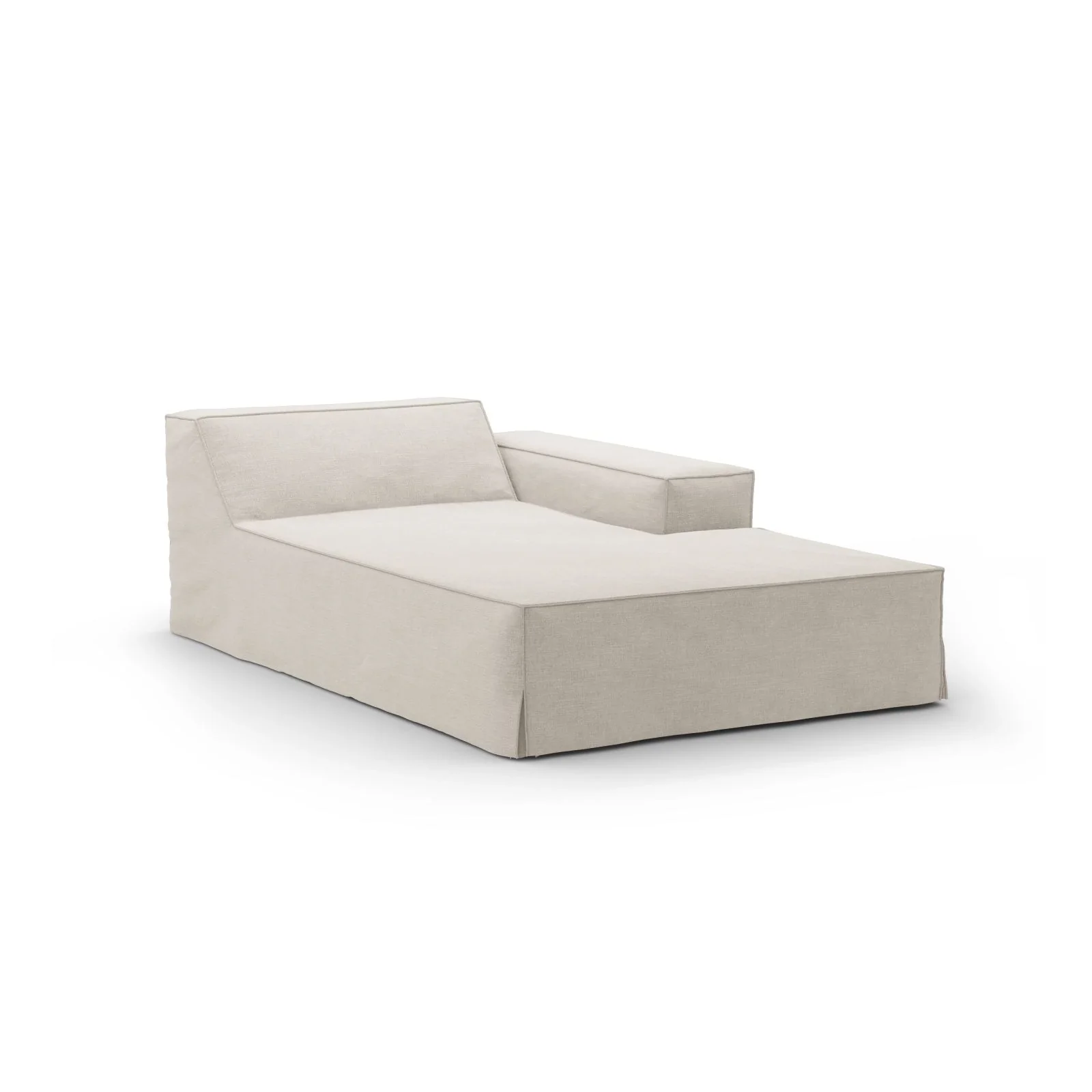 Jodie Einzelmodul Sofa mit abnehmbarem Bezug, Rechte Seite, aus Strukturstoff, 166x102 cm