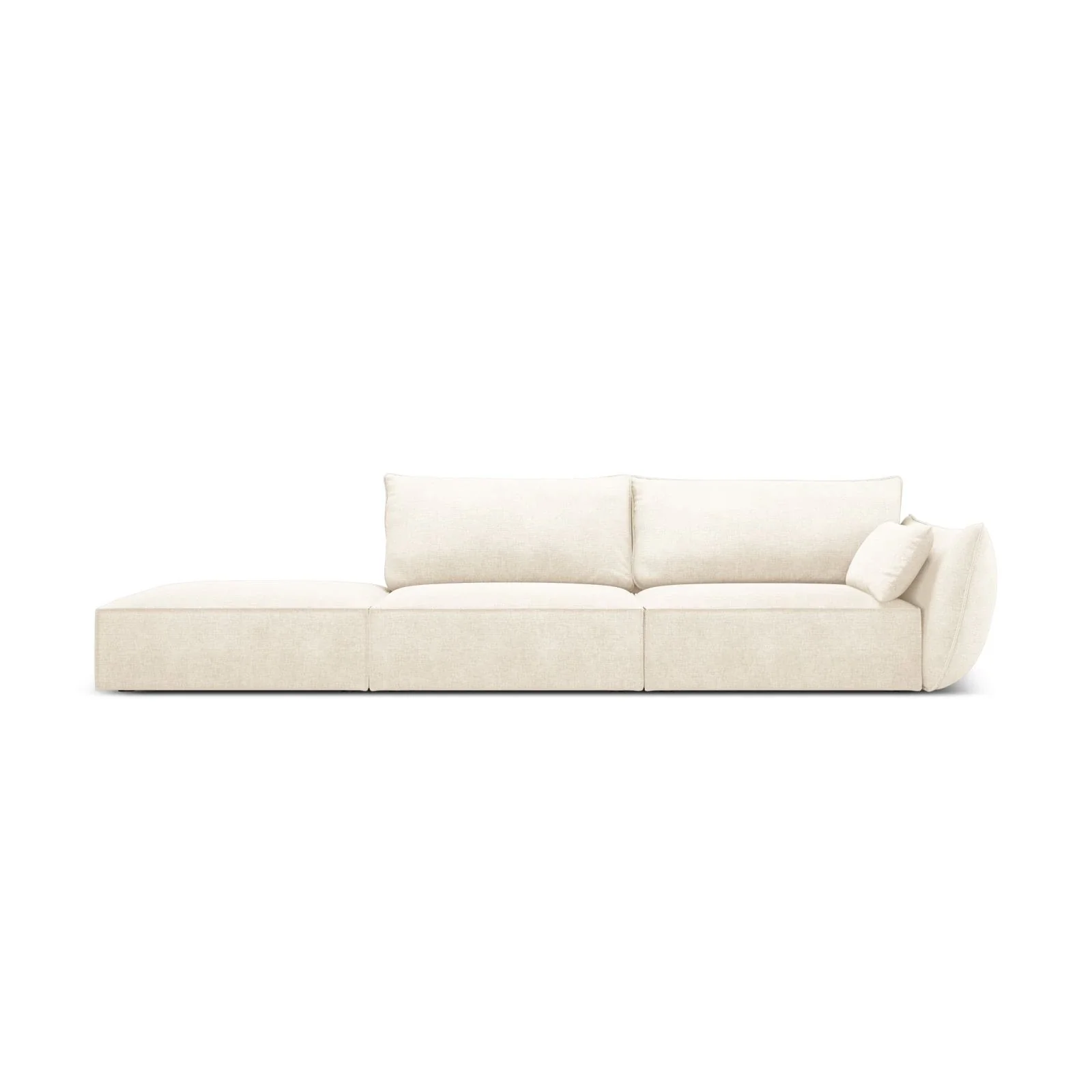 Kaelle 3-Sitzer Sofa Links offen, mit Bezug aus Samt oder Chenille, 264x110 cm