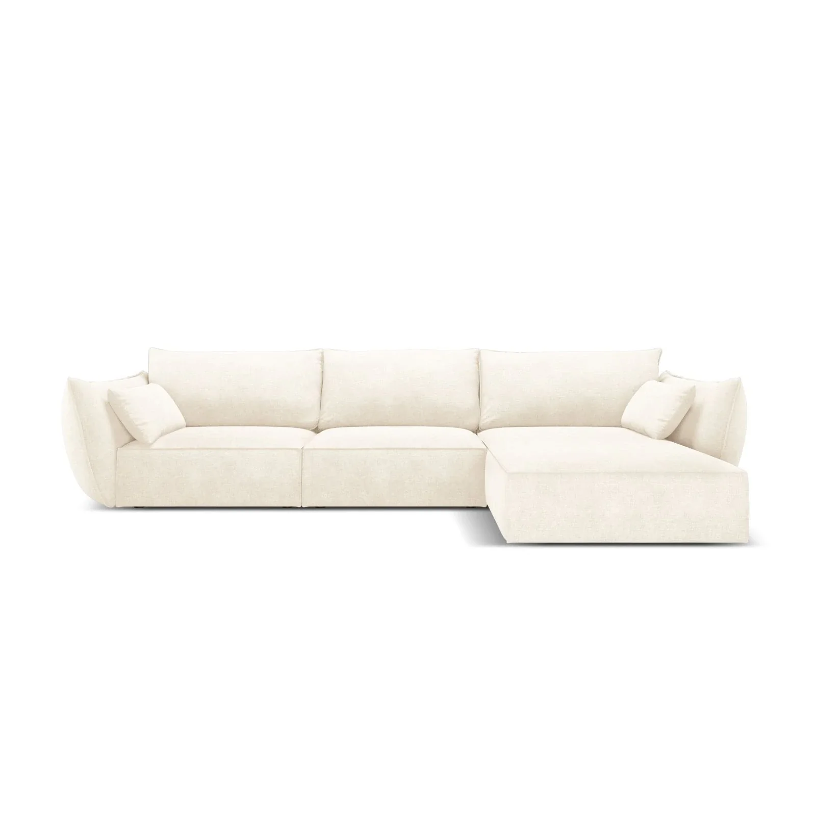 Kaelle 4-Sitzer Ecksofa Rechts, mit Bezug aus Samt oder Chenille, 308x171 cm