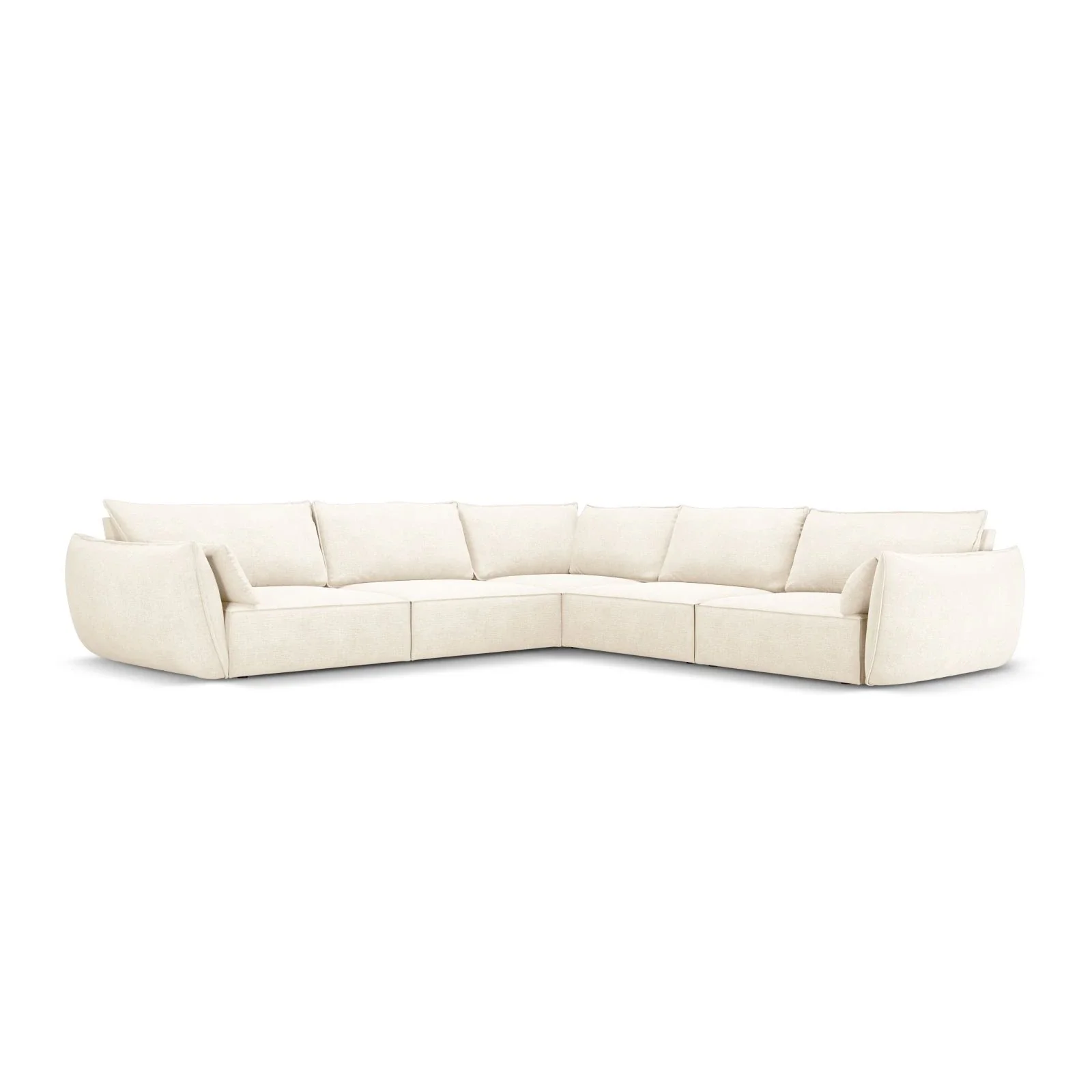 Kaelle 7-Sitzer Ecksofa symmetrisch, mit Bezug aus Samt oder Chenille, 286x286 cm