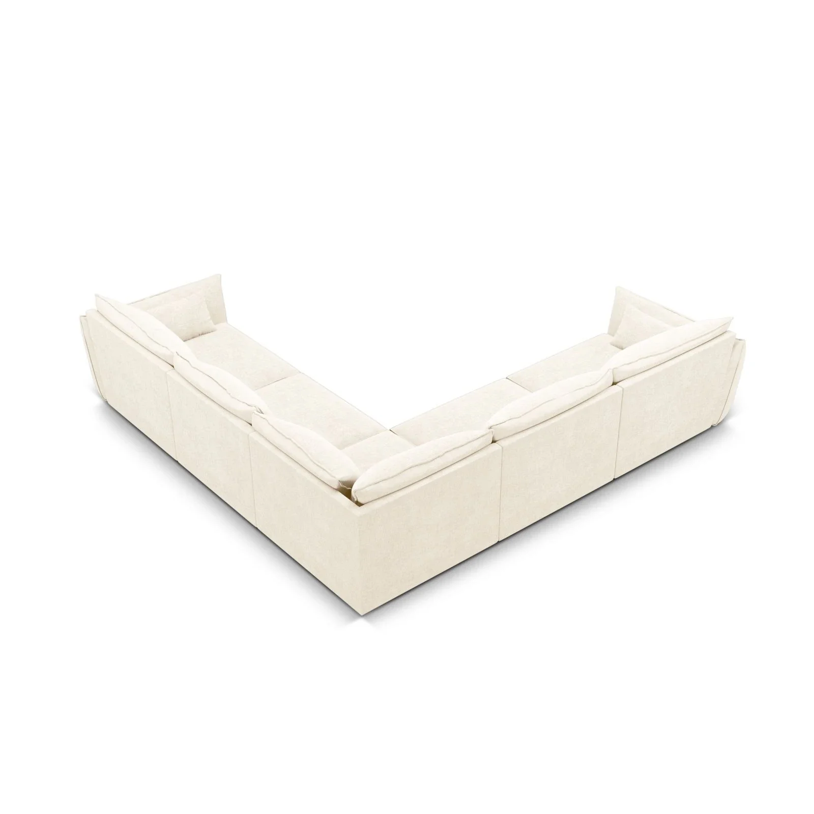 Kaelle 7-Sitzer Ecksofa symmetrisch, mit Bezug aus Samt oder Chenille, 286x286 cm - Image 4