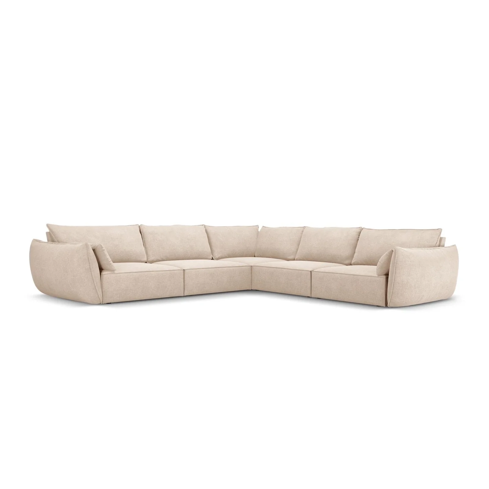 Kaelle 7-Sitzer Ecksofa symmetrisch, mit Bezug aus Samt oder Chenille, 286x286 cm - Image 6