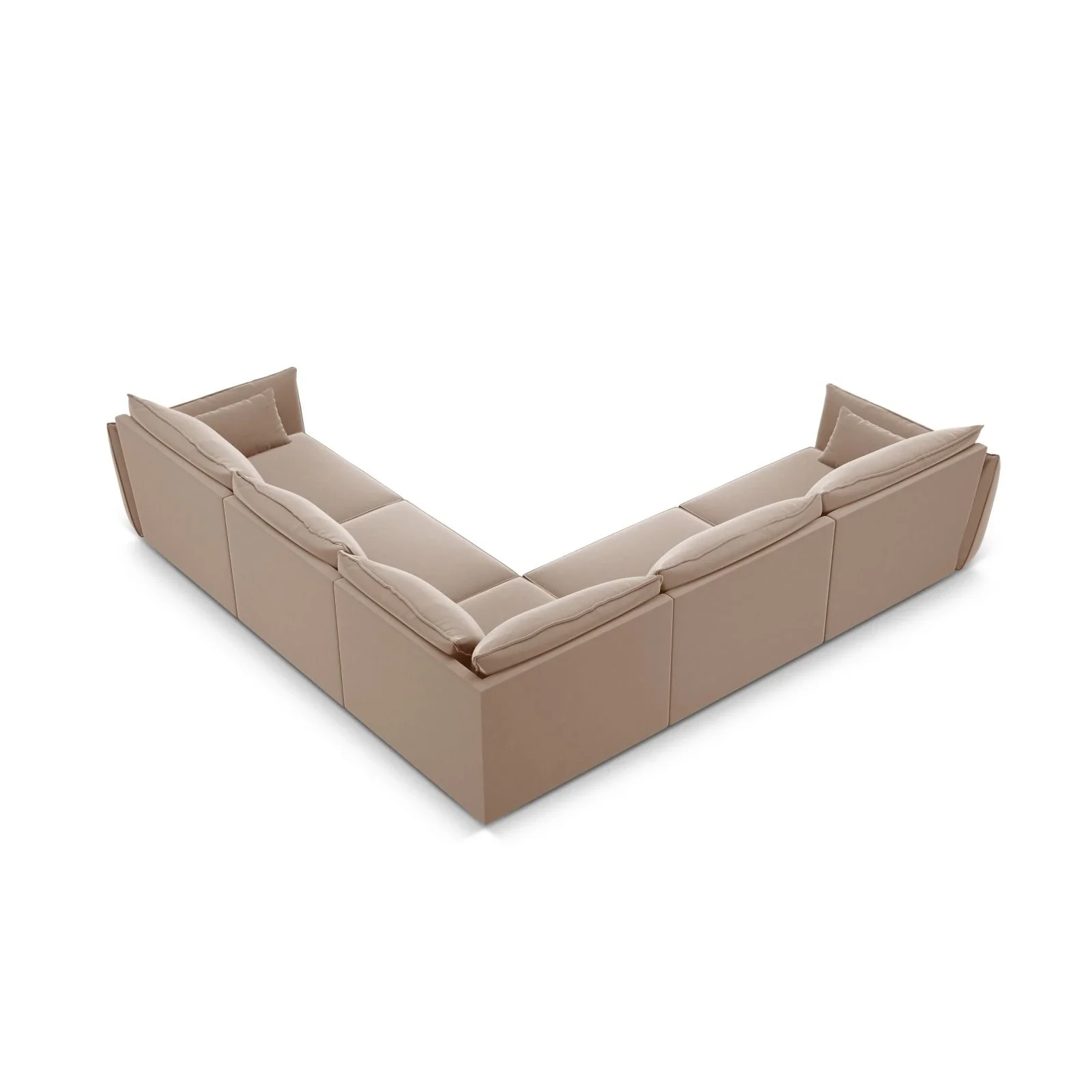 Kaelle 7-Sitzer Ecksofa symmetrisch, mit Bezug aus Samt oder Chenille, 286x286 cm - Image 79