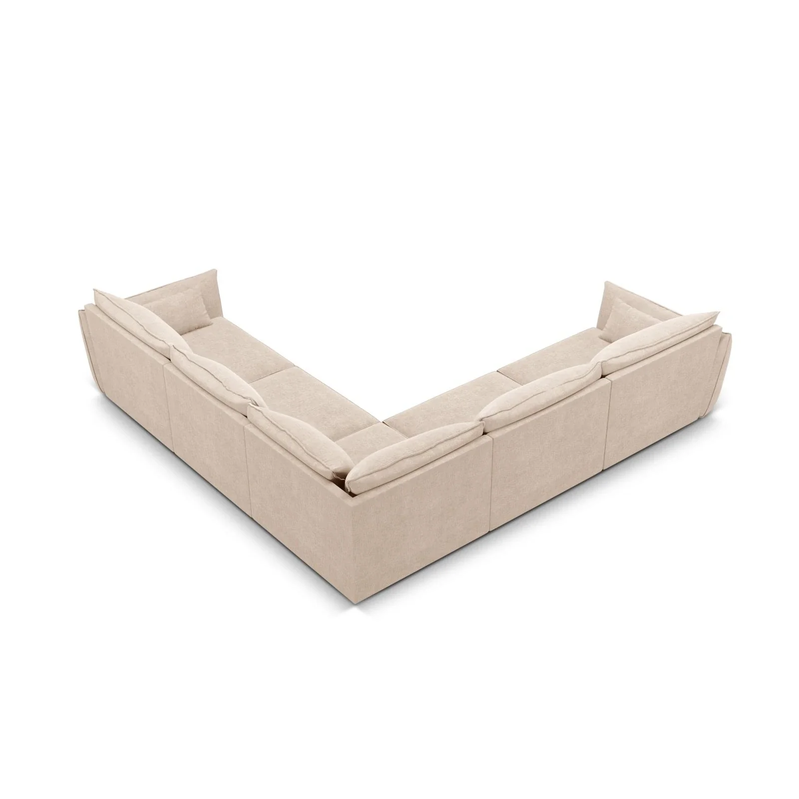 Kaelle 7-Sitzer Ecksofa symmetrisch, mit Bezug aus Samt oder Chenille, 286x286 cm - Image 9