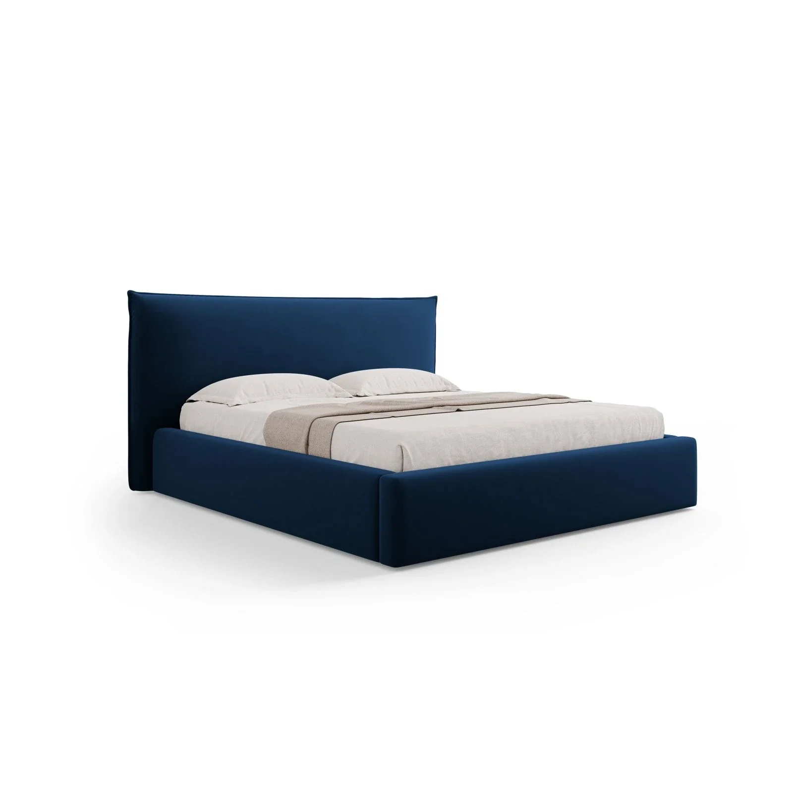 Kaelle Bett mit Stauraum und Kopfteil in Samt oder Chenille, 140x200 cm - Image 61