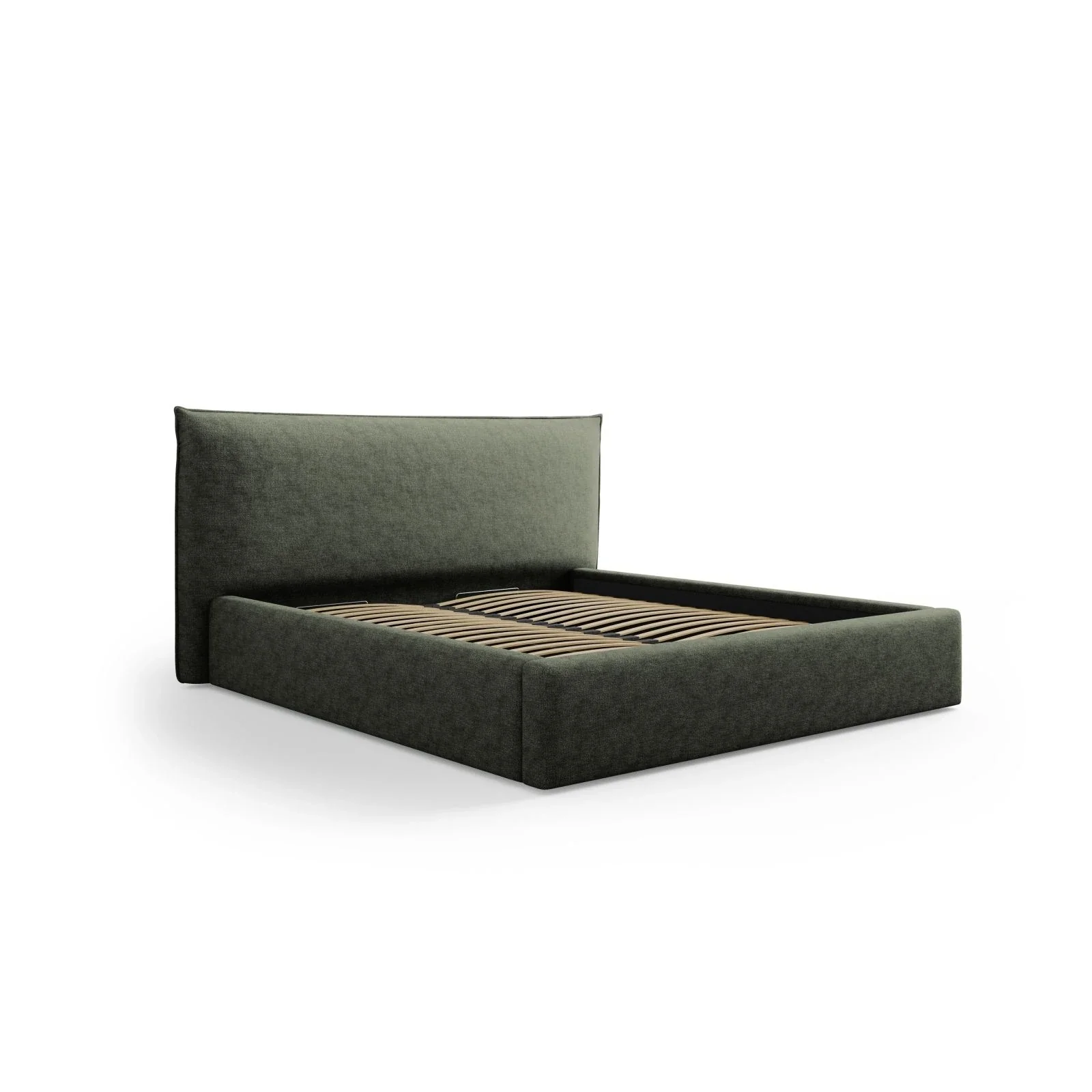 Kaelle Bett mit Stauraum und Kopfteil in Samt oder Chenille, 180x200 cm - Image 21