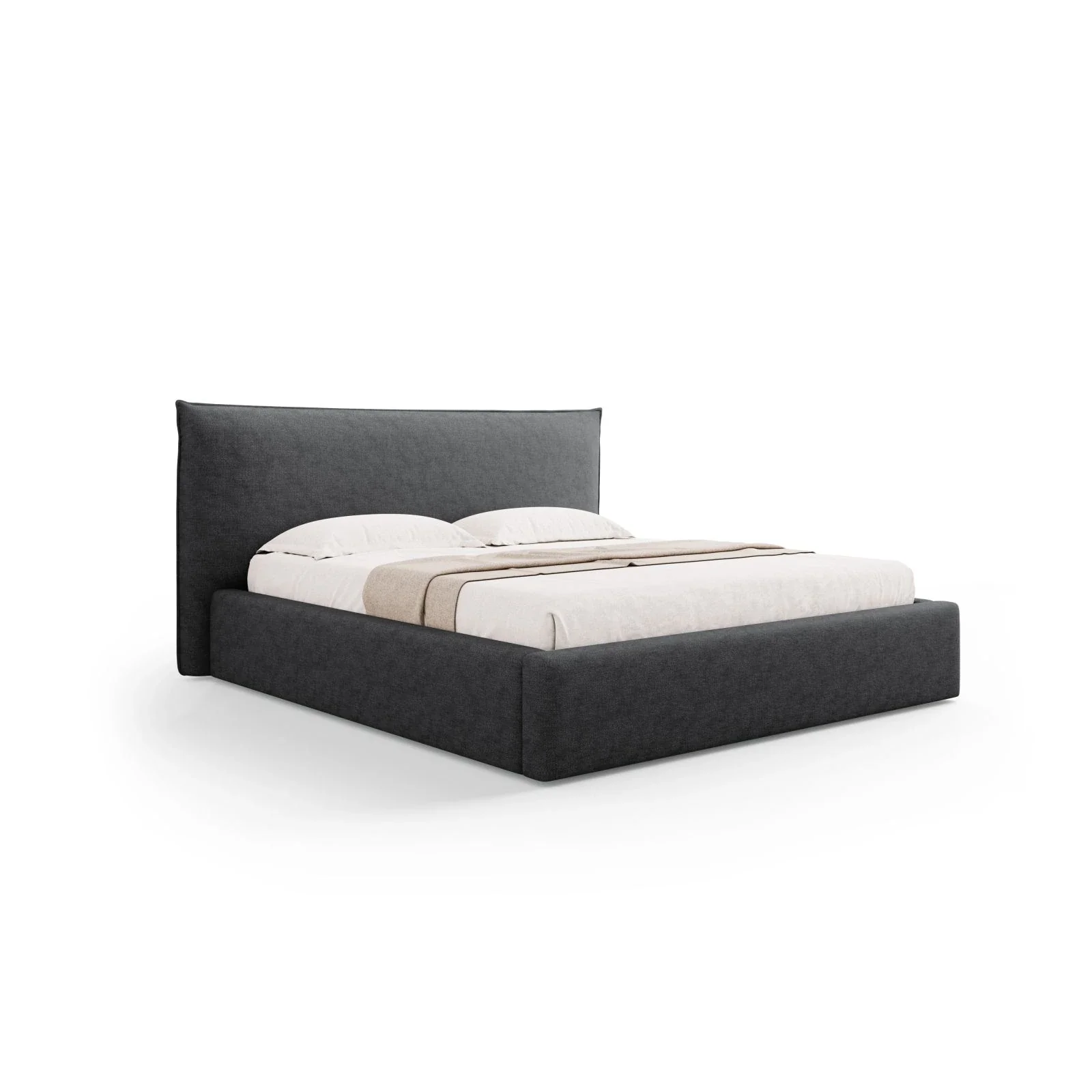 Kaelle Bett mit Stauraum und Kopfteil in Samt oder Chenille, 180x200 cm - Image 37