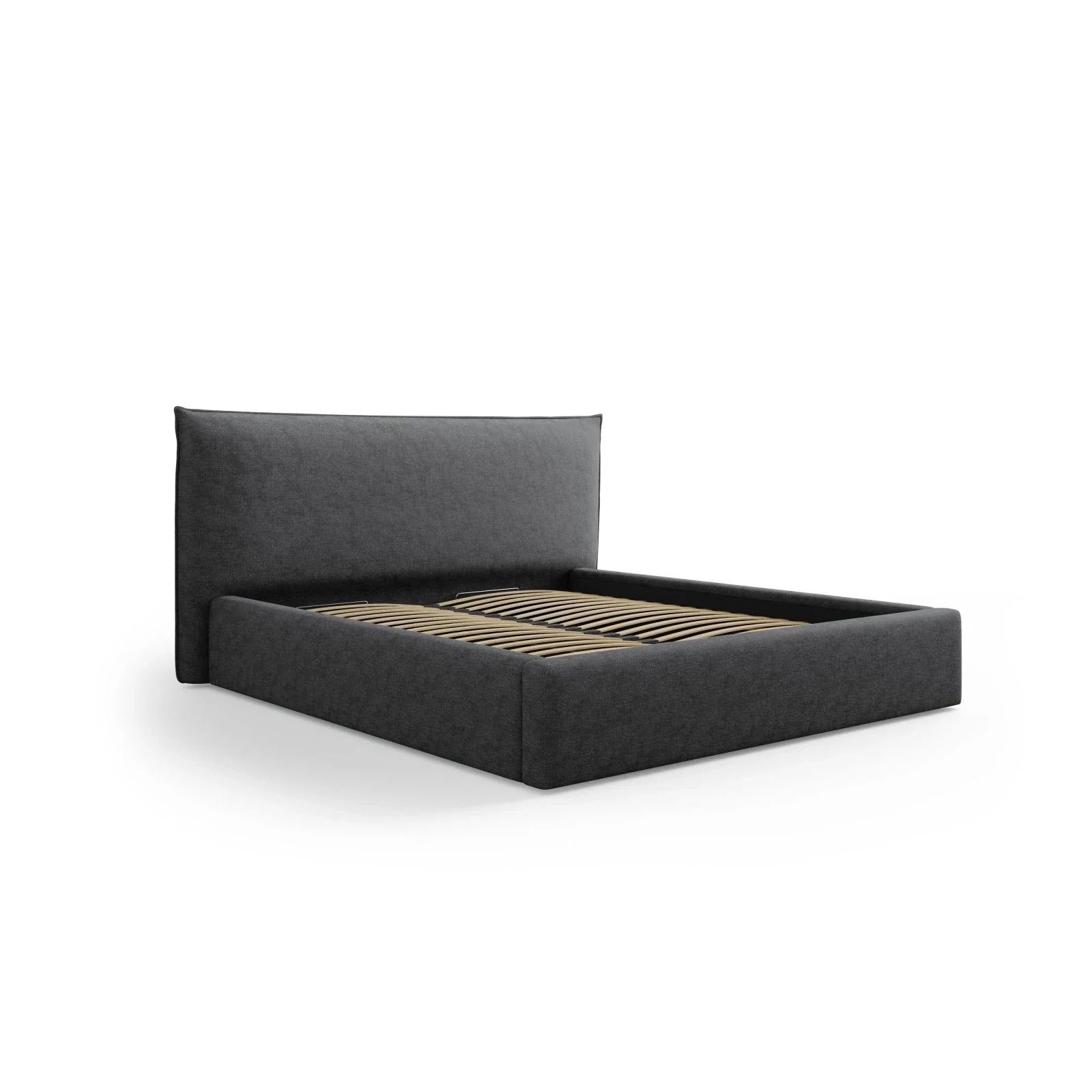Kaelle Bett mit Stauraum und Kopfteil in Samt oder Chenille, 180x200 cm - Image 39