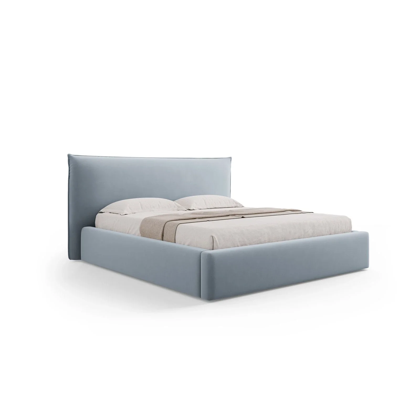 Kaelle Bett mit Stauraum und Kopfteil in Samt oder Chenille, 180x200 cm - Image 55
