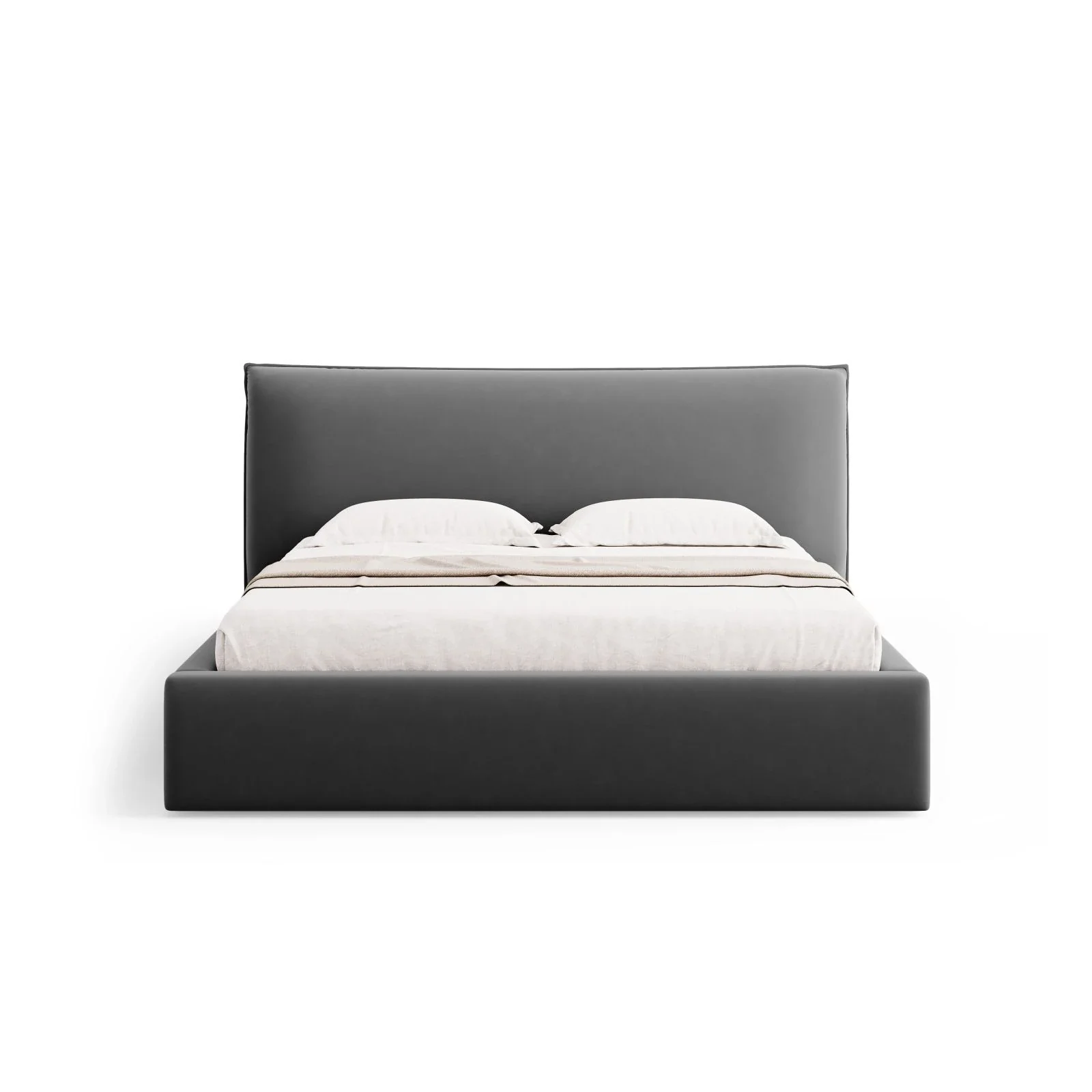 Kaelle Bett mit Stauraum und Kopfteil in Samt oder Chenille, 180x200 cm - Image 74