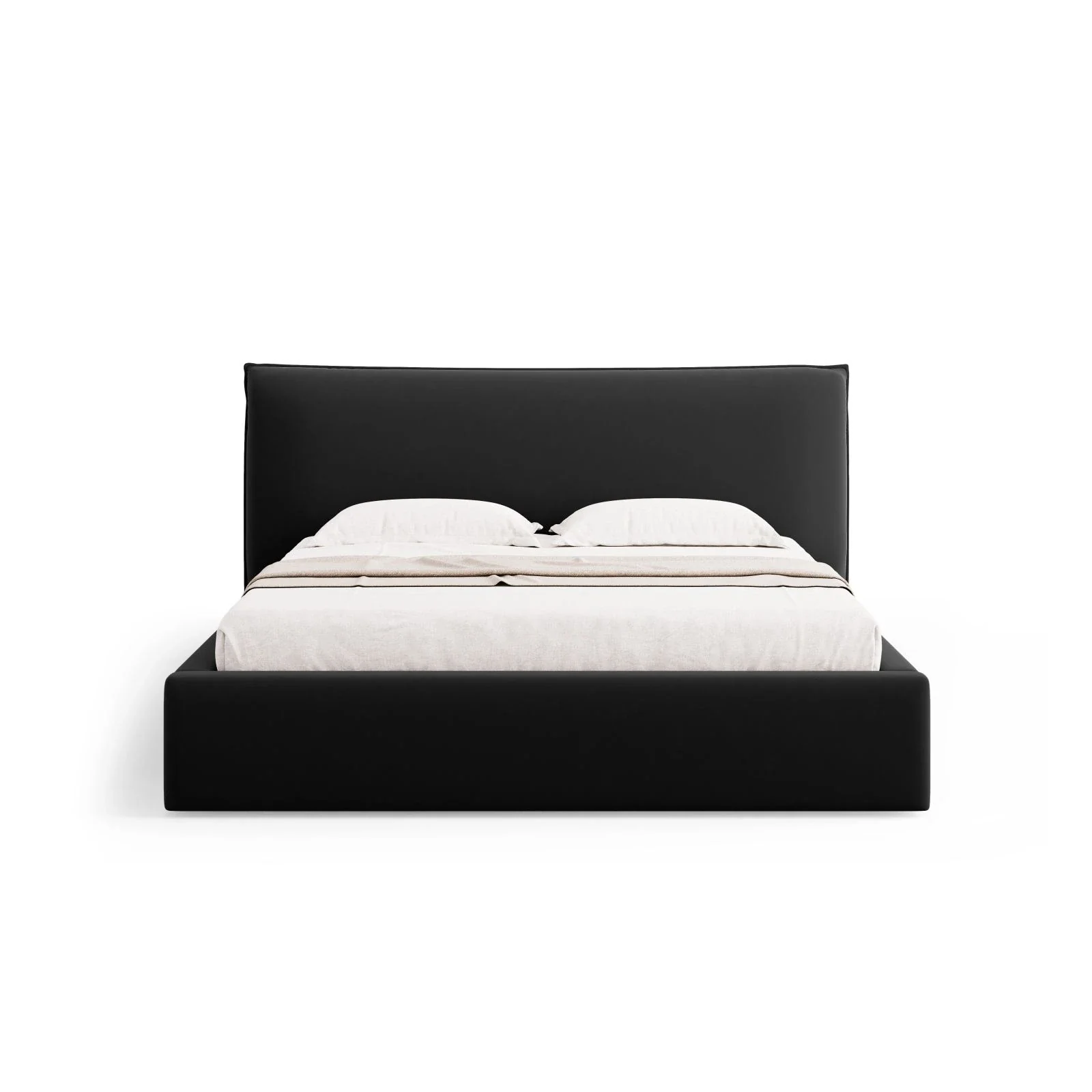 Kaelle Bett mit Stauraum und Kopfteil in Samt oder Chenille, 180x200 cm - Image 80