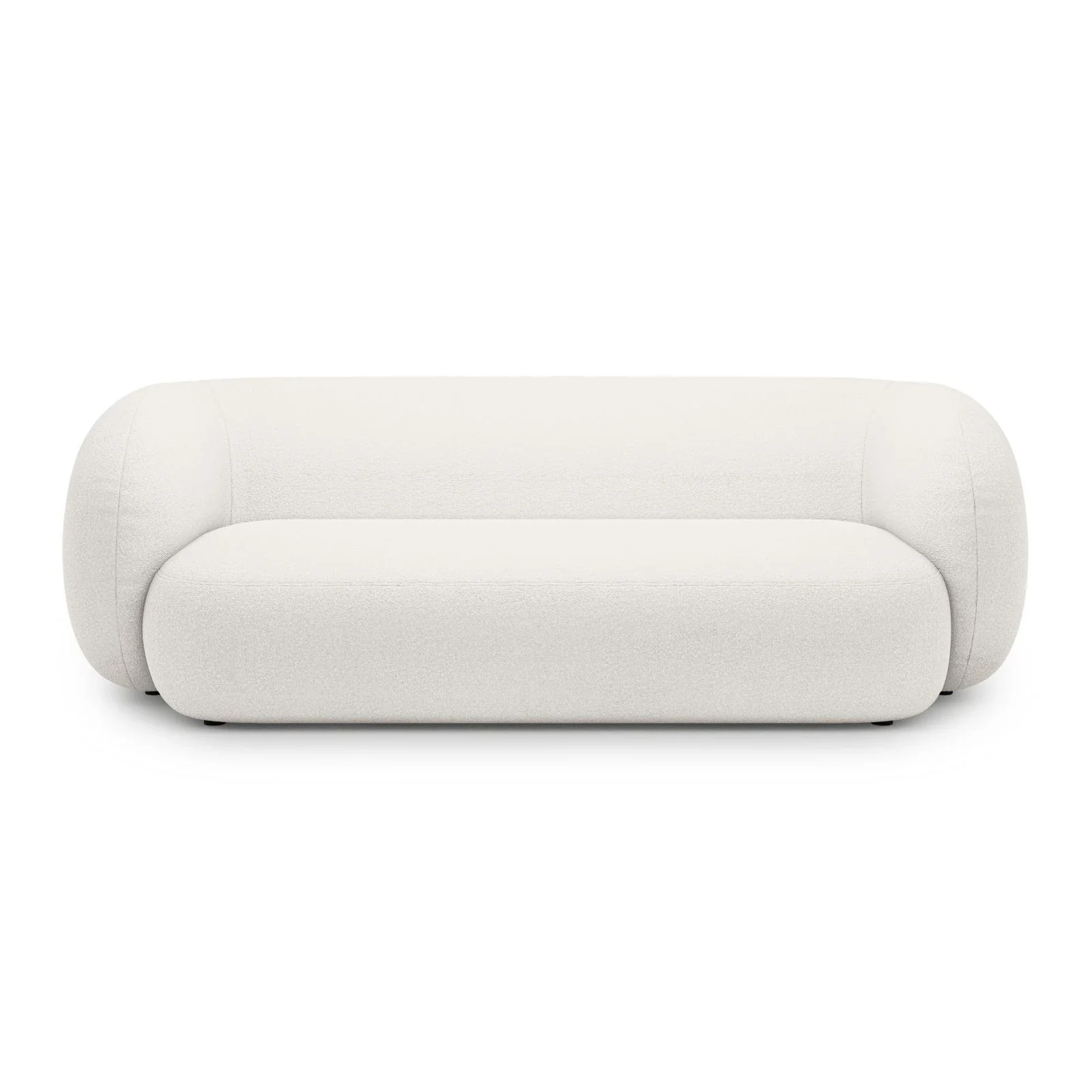 Kate 3-Sitzer Sofa mit Bezug aus Samt, Strukturstoff oder Boucle, 213x99 cm
