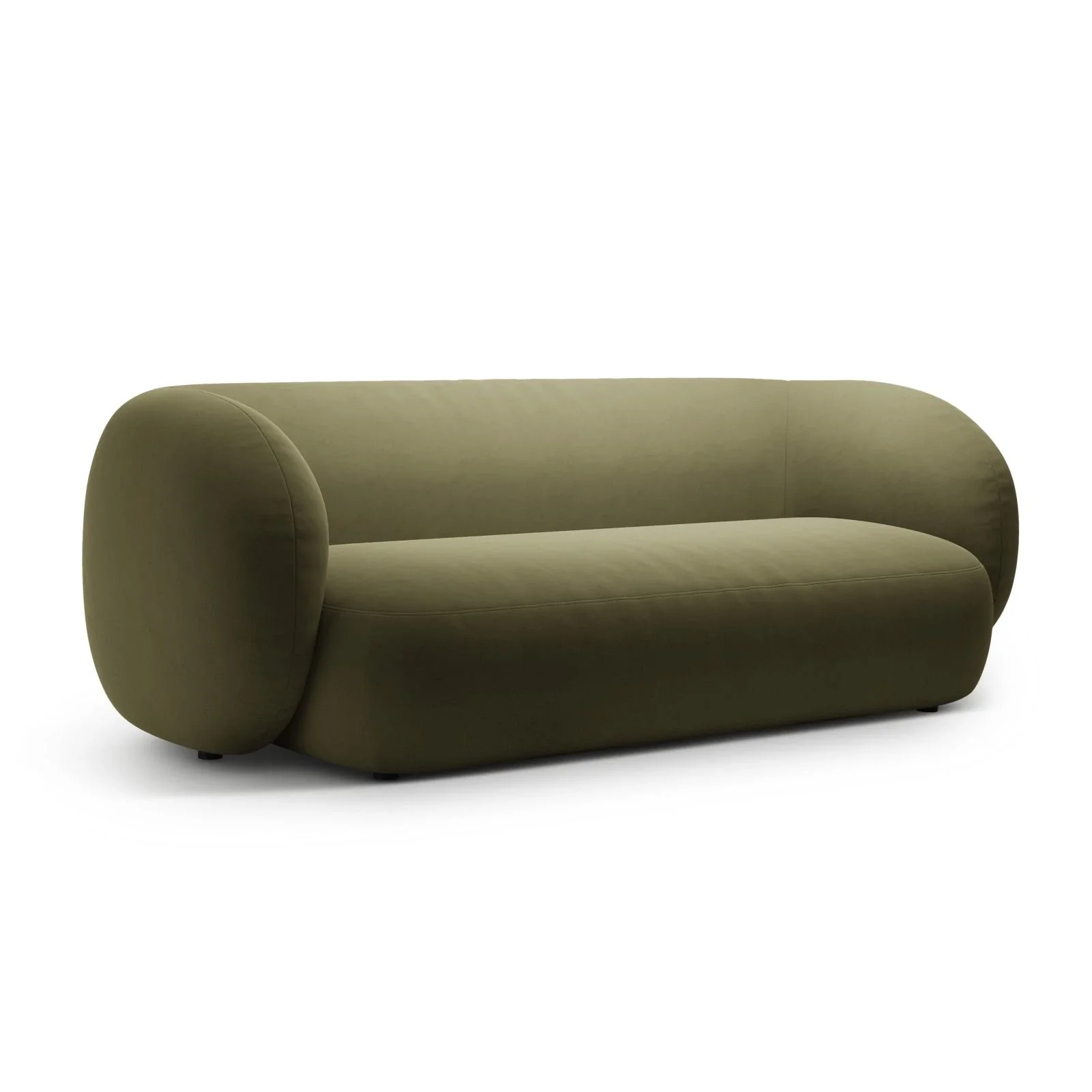Kate 3-Sitzer Sofa mit Bezug aus Samt, Strukturstoff oder Boucle, 213x99 cm - Image 62