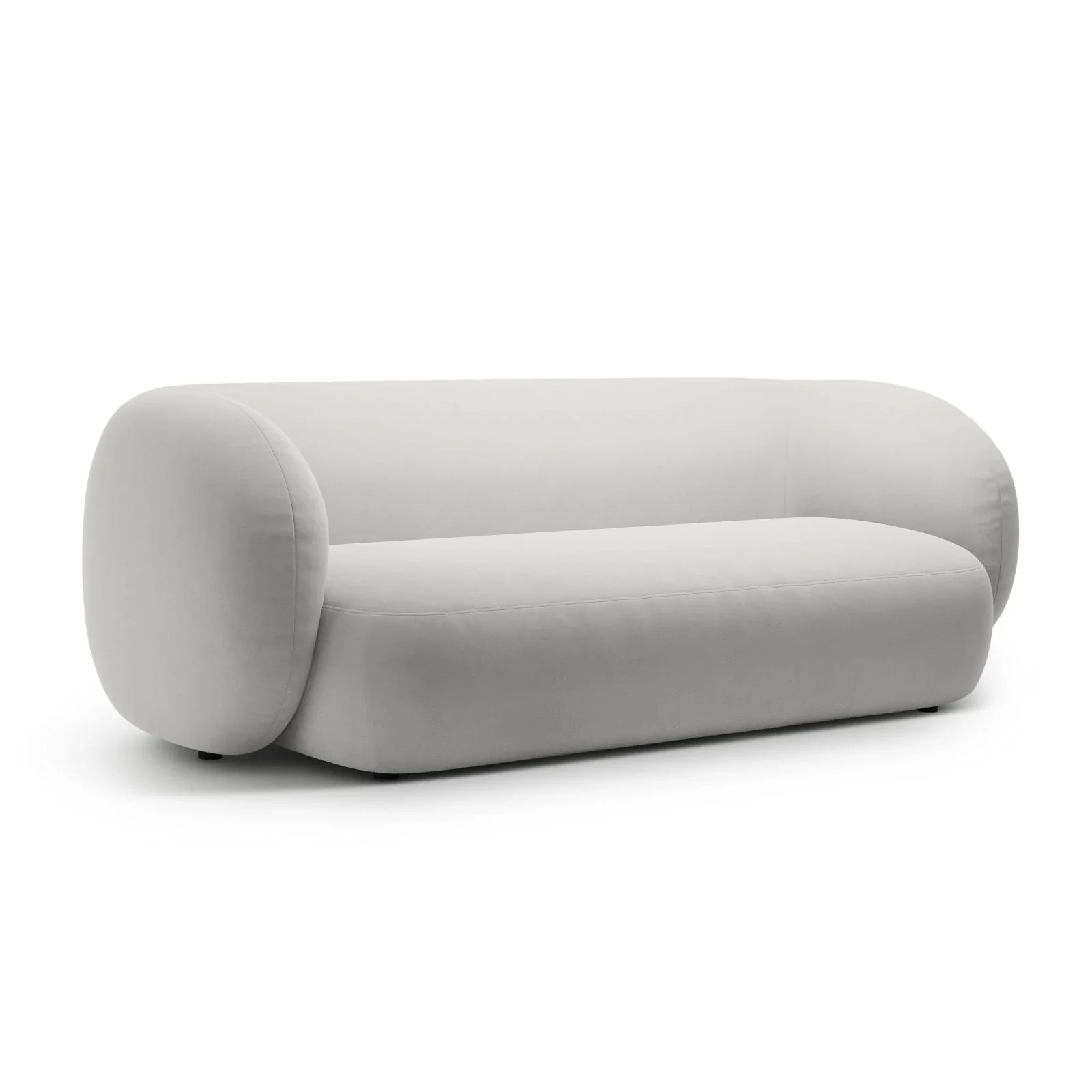 Kate 3-Sitzer Sofa mit Bezug aus Samt, Strukturstoff oder Boucle, 213x99 cm - Image 74