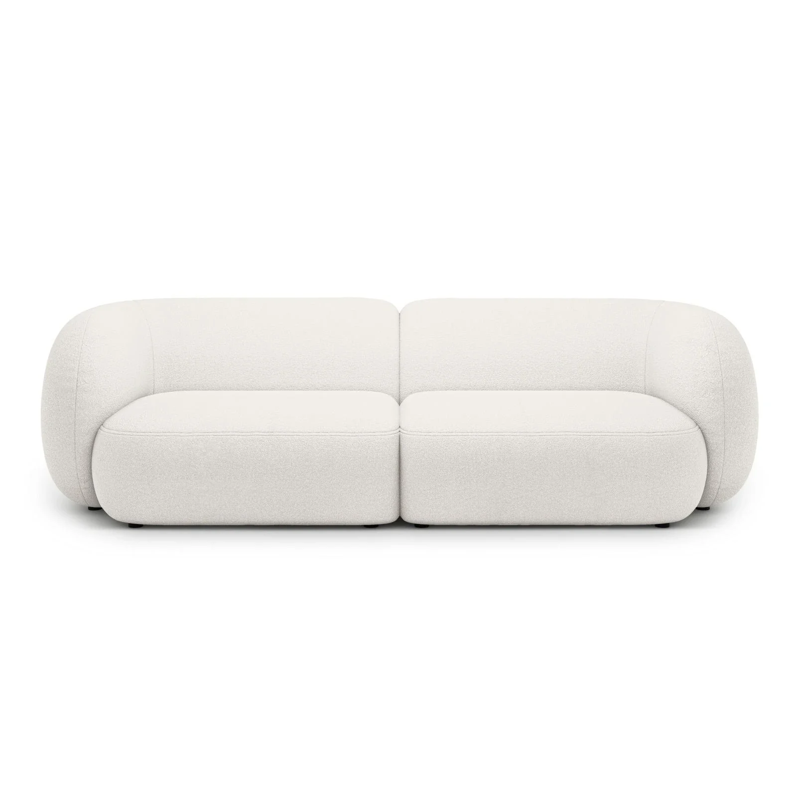 Kate 4-Sitzer Sofa mit Bezug aus Samt, Strukturstoff oder Boucle, 243x99 cm