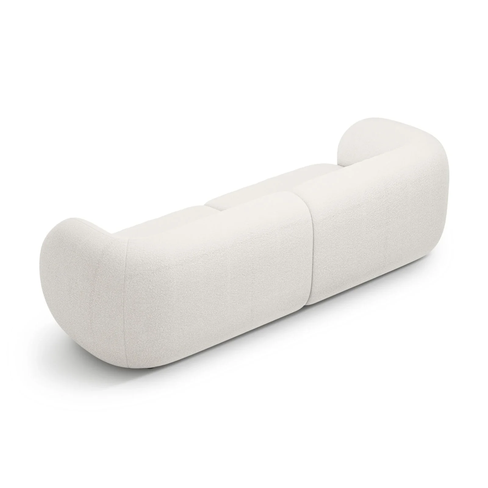 Kate 4-Sitzer Sofa mit Bezug aus Samt, Strukturstoff oder Boucle, 243x99 cm - Image 3