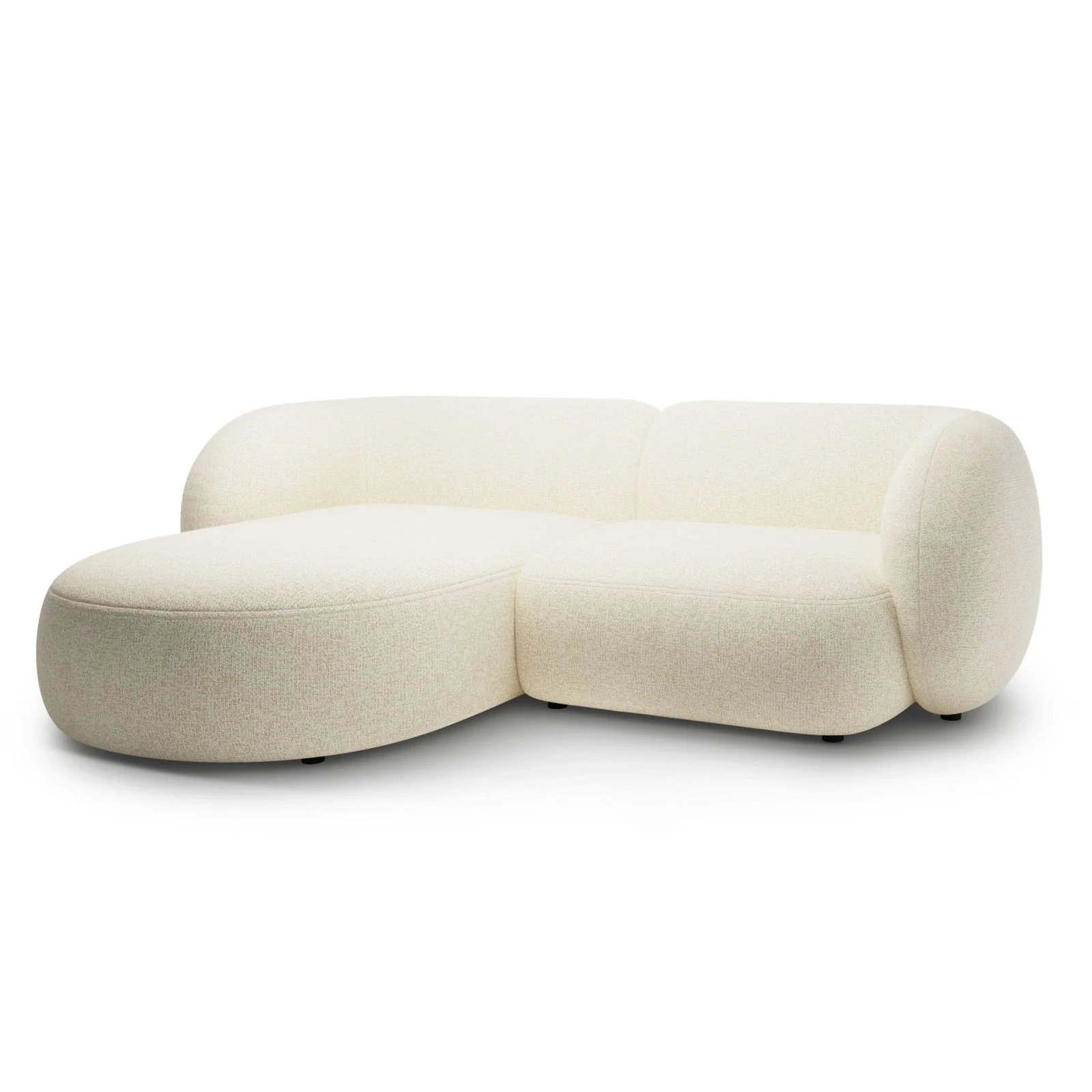 Kate Ecksofa Links mit Bezug aus Samt, Strukturstoff oder Boucle, 255x176 cm - Image 31