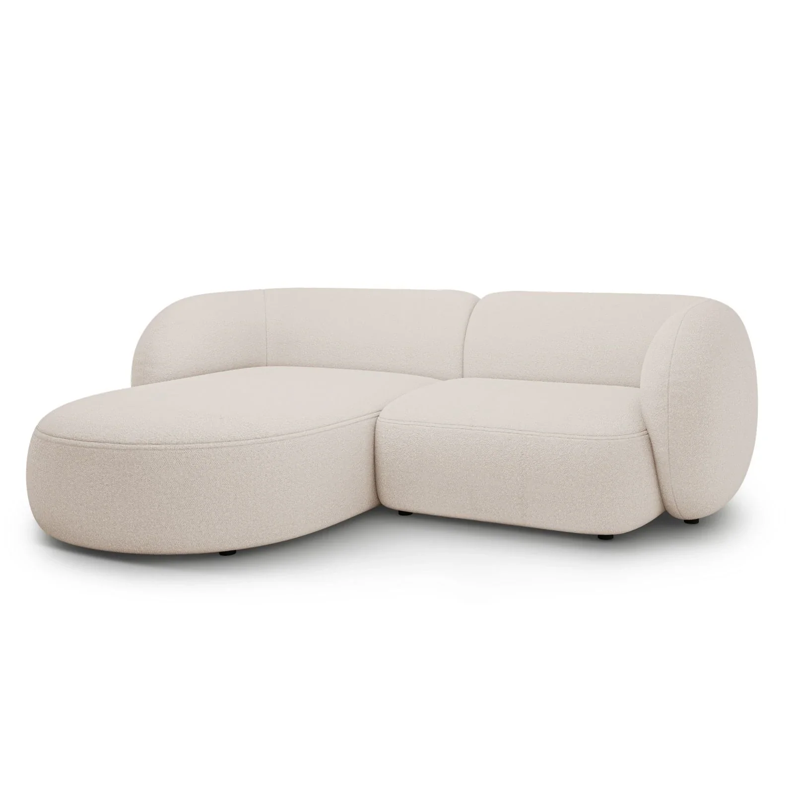 Kate Ecksofa Links mit Bezug aus Samt, Strukturstoff oder Boucle, 255x176 cm - Image 7
