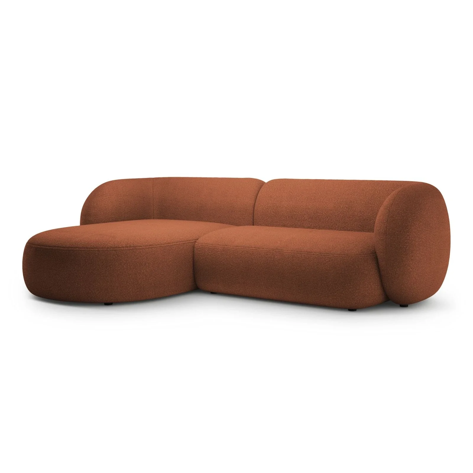 Kate Ecksofa Links mit Bezug aus Samt, Strukturstoff oder Boucle, 285x176 cm - Image 10