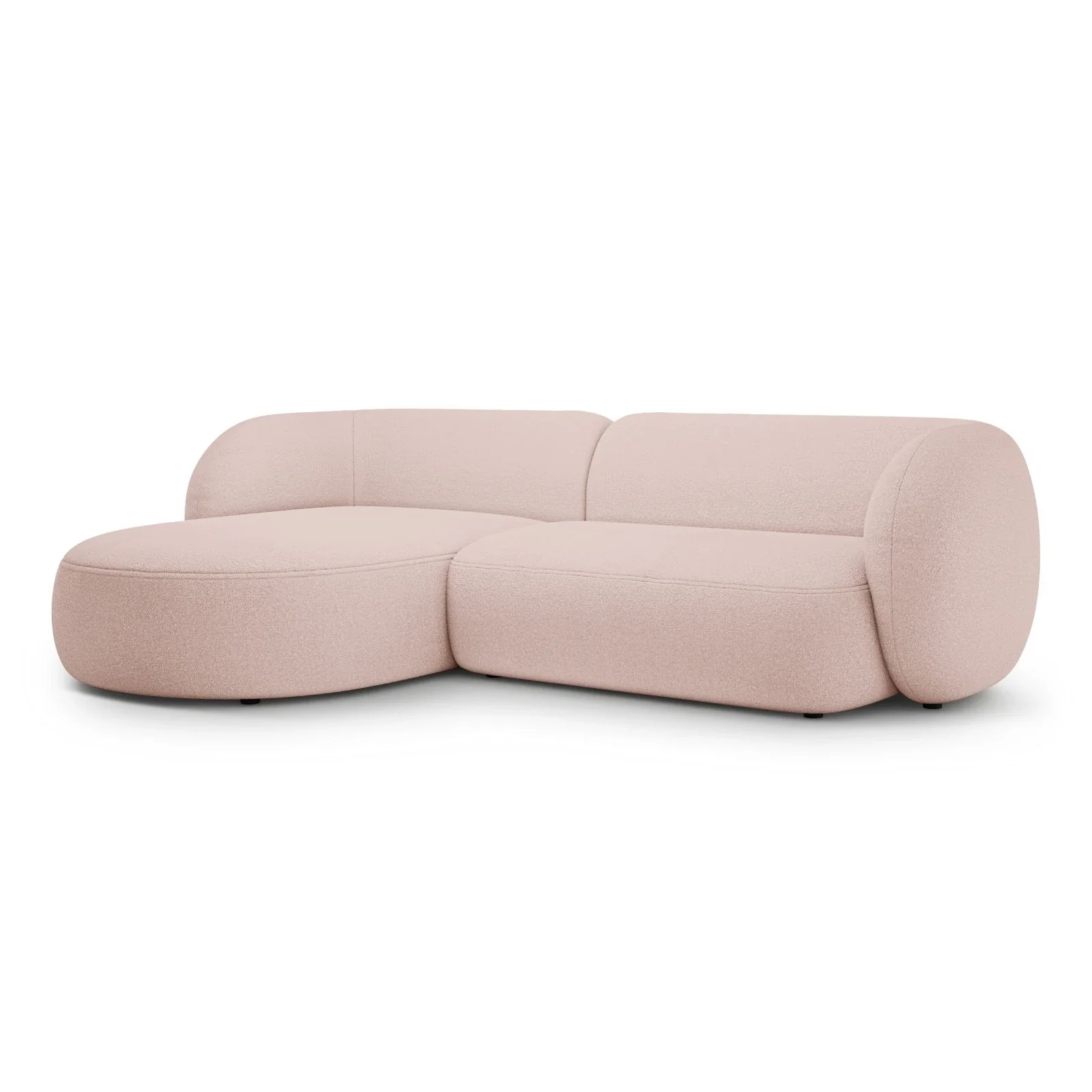 Kate Ecksofa Links mit Bezug aus Samt, Strukturstoff oder Boucle, 285x176 cm - Image 14