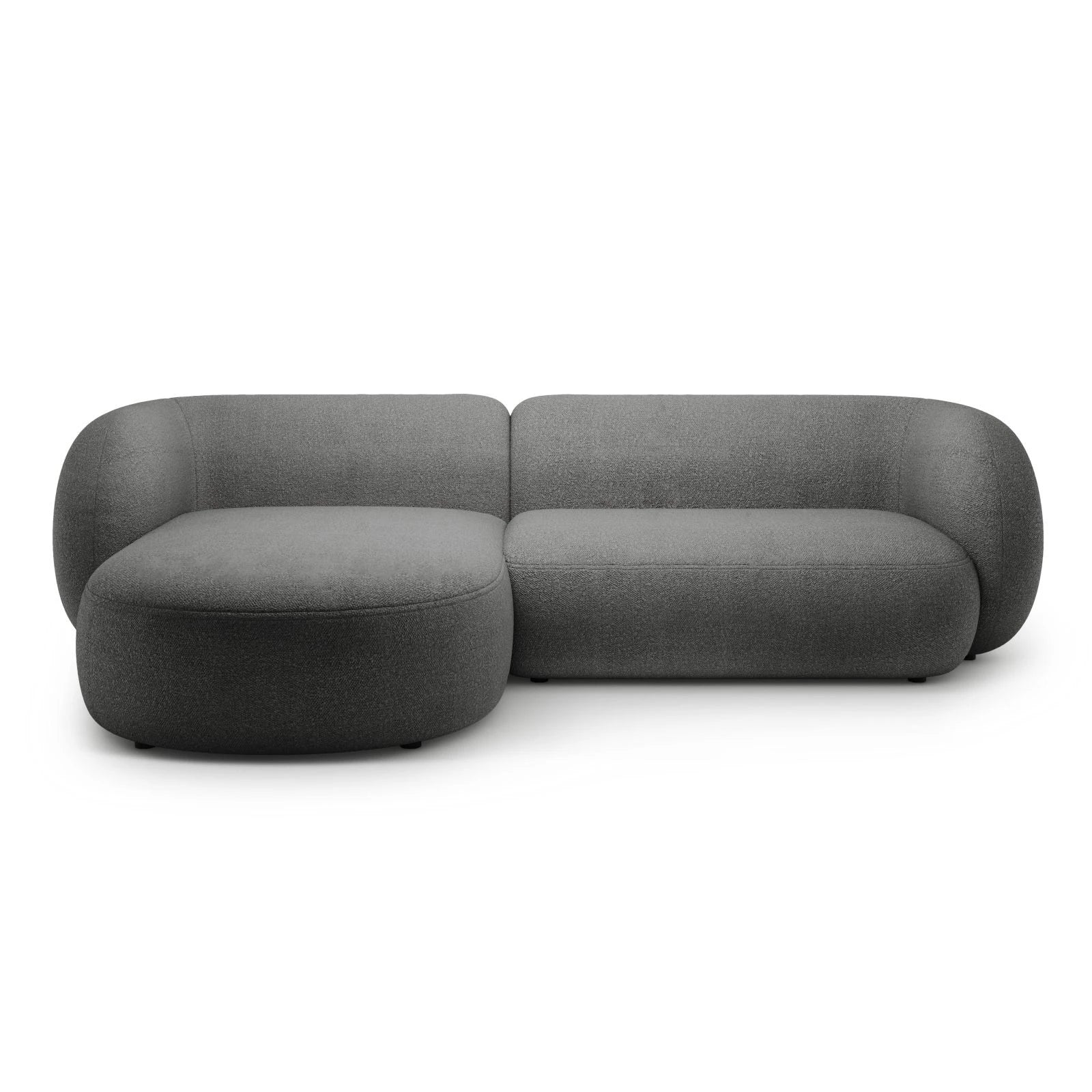 Kate Ecksofa Links mit Bezug aus Samt, Strukturstoff oder Boucle, 285x176 cm - Image 17