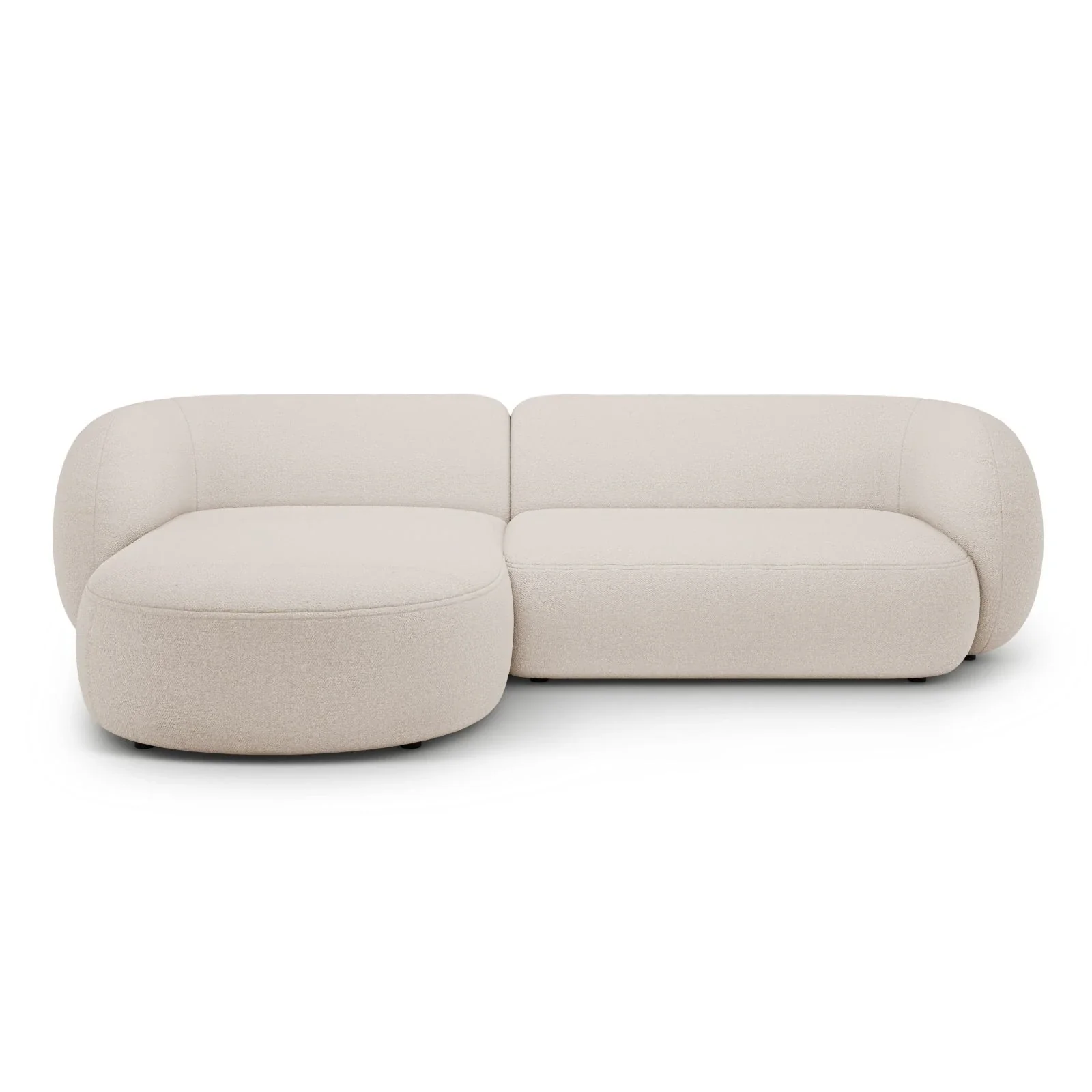 Kate Ecksofa Links mit Bezug aus Samt, Strukturstoff oder Boucle, 285x176 cm - Image 5